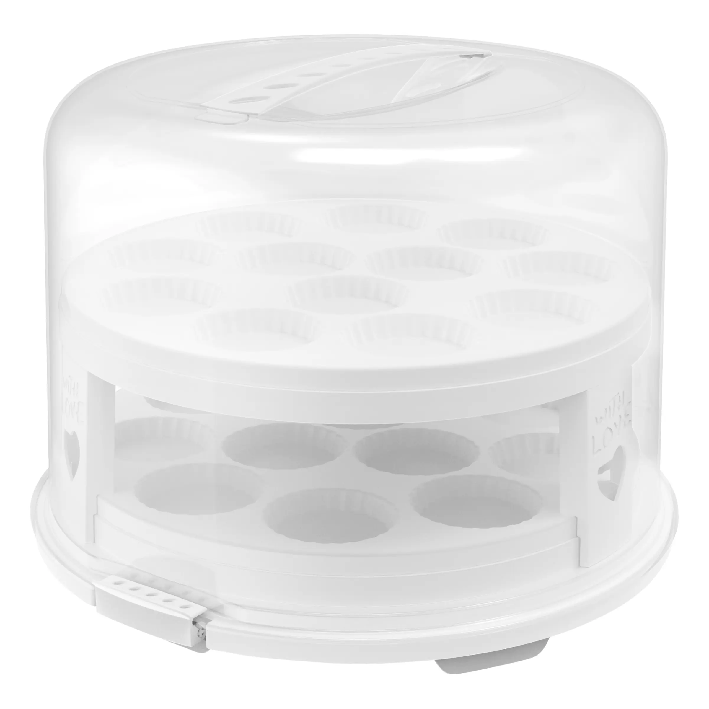 Rotho Tortenglocke mit Trays Fresh Ø 26 x 36 cm weiß