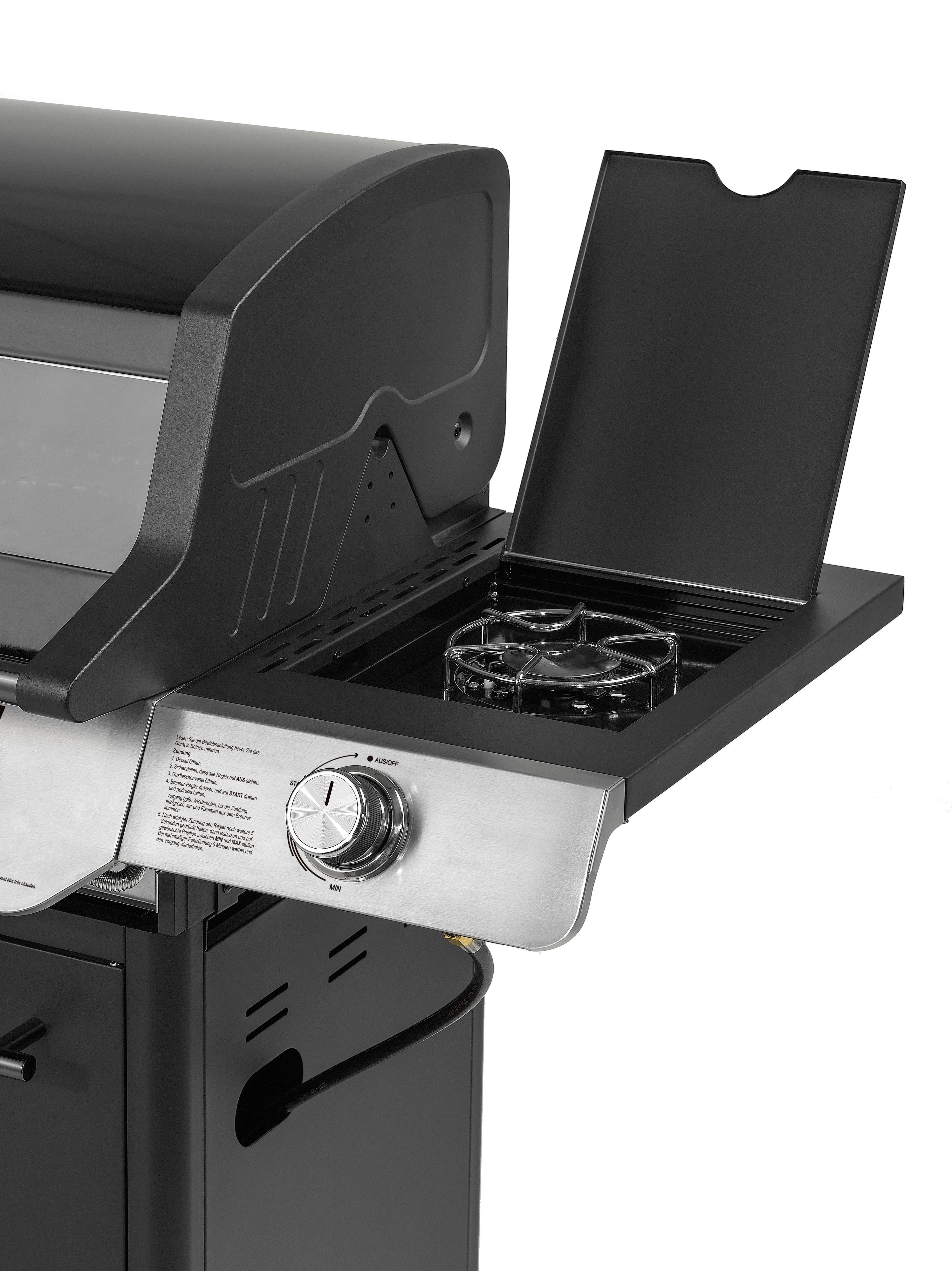 Primaster Gasgrill Cody Powerzone & Seitenbrenner Grillfläche: 63,5 x 48 cm 
