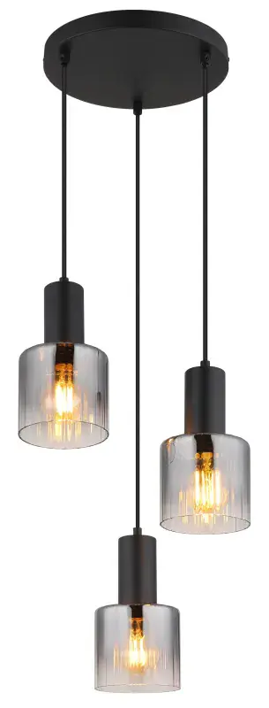 Globo Hängeleuchte Jack 27 x 150 cm (Ø x H) schwarz matt