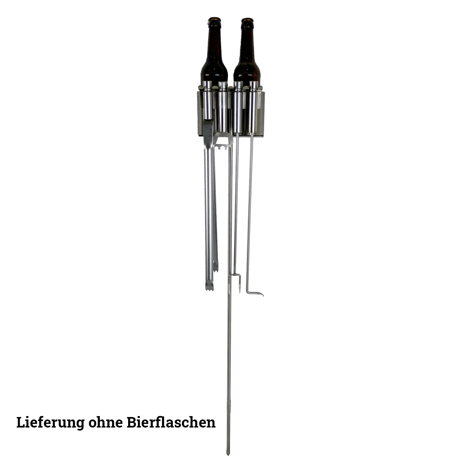 Schneider Halter inkl. Besteck für 2Stubbi Edelstahl