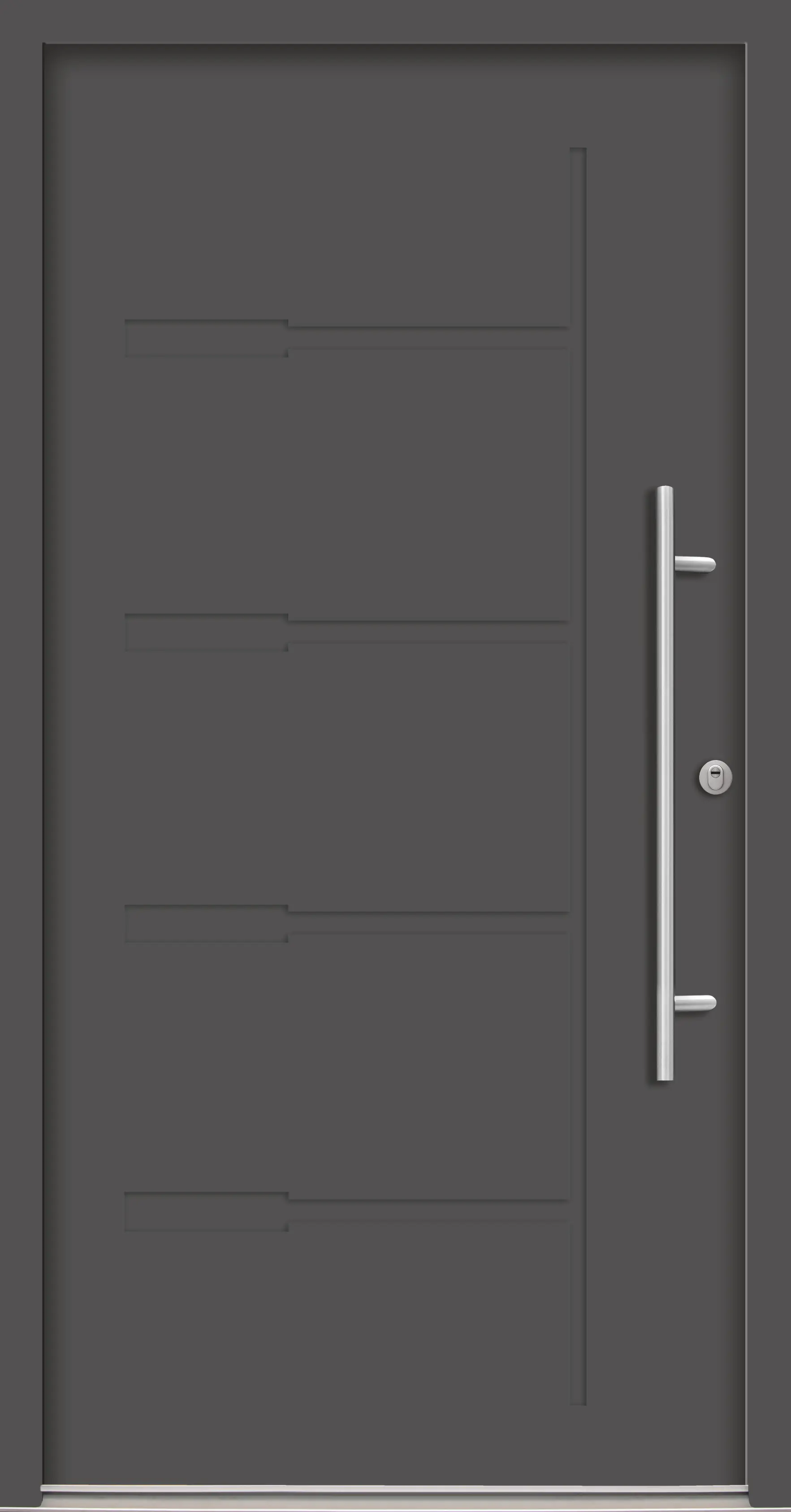 Splendoor Haustür Passivedoor Premium H1 RC2 Anthrazit DIN Rechts 100 x 210 cm