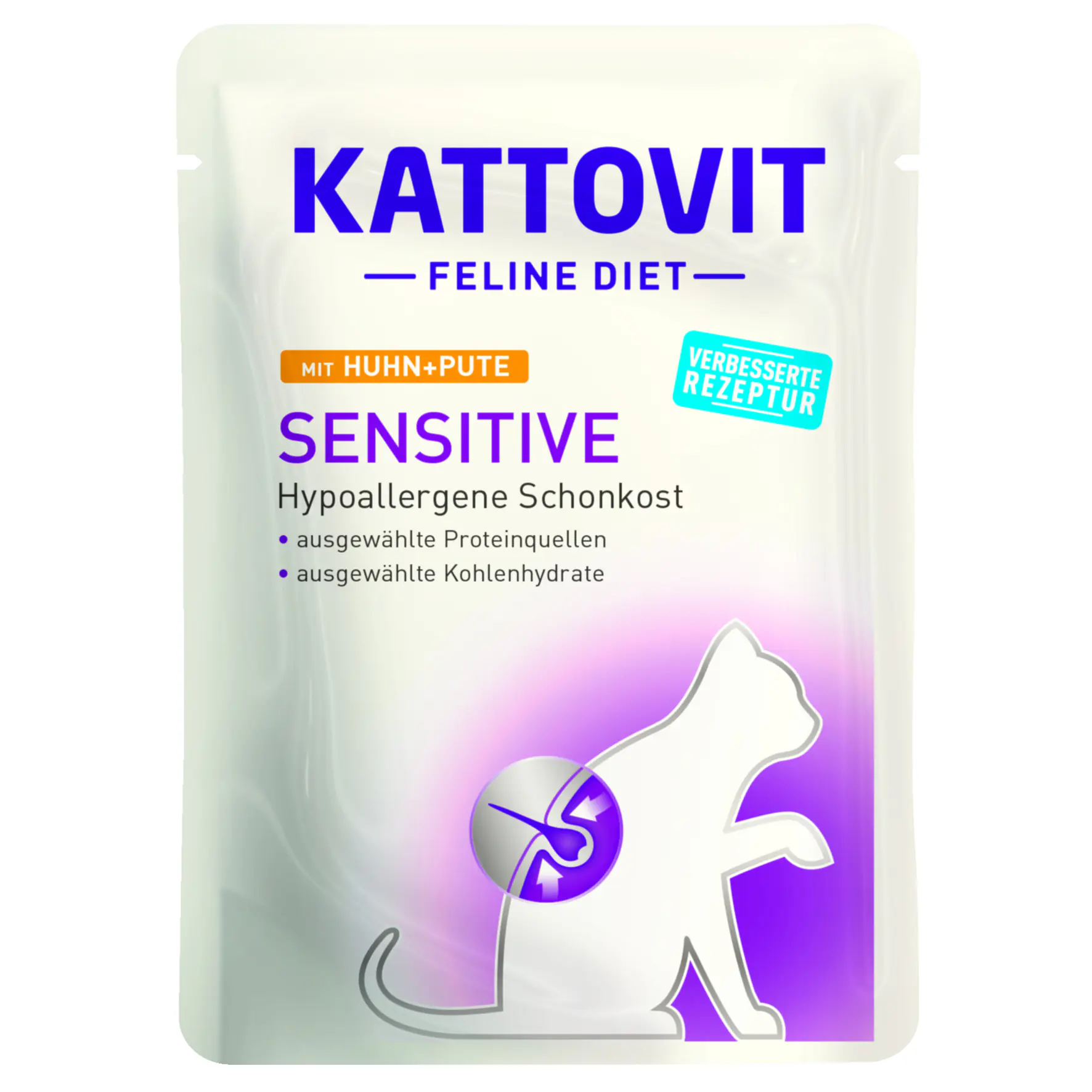 Kattovit Sensitive Katzennassfutter Adult getreidefrei 185 g Pute