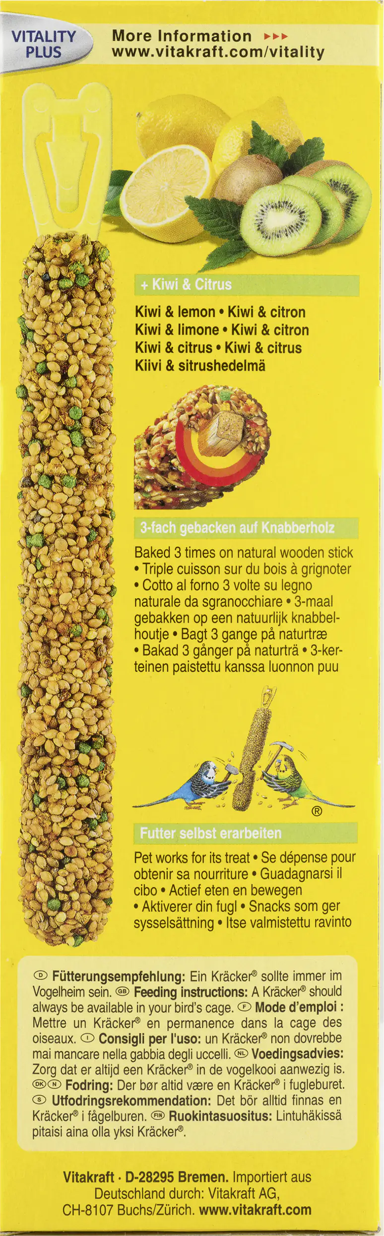 Vitakraft Kräcker® Kiwi & Citrus 2 Stück / 60 g Vitakraft Kräcker® Kiwi & Citrus 2 Stück / 60 g