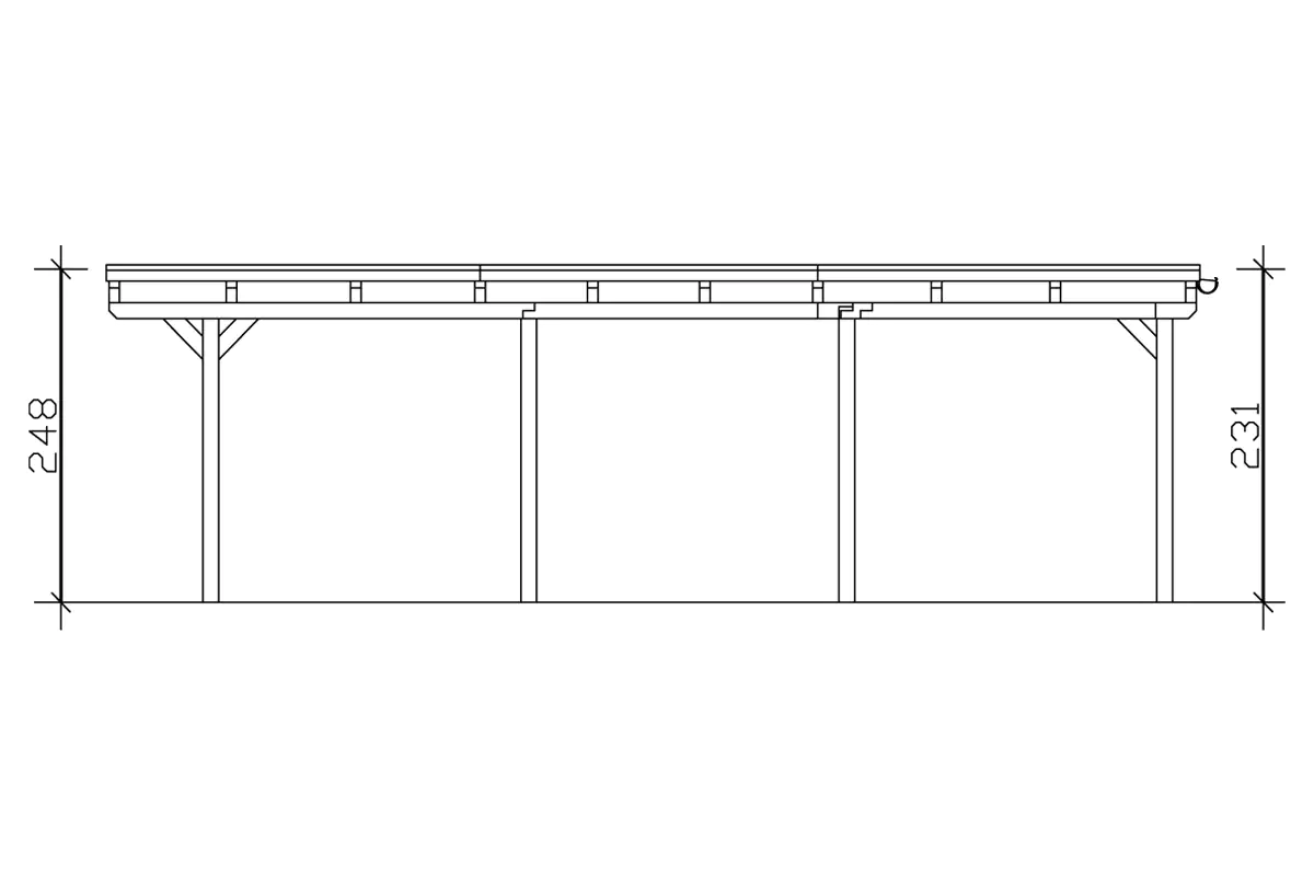 4018211022540_04 SKAN HOLZ Carport Emsland 613 x 846 cm mit Aluminiumdach, natur