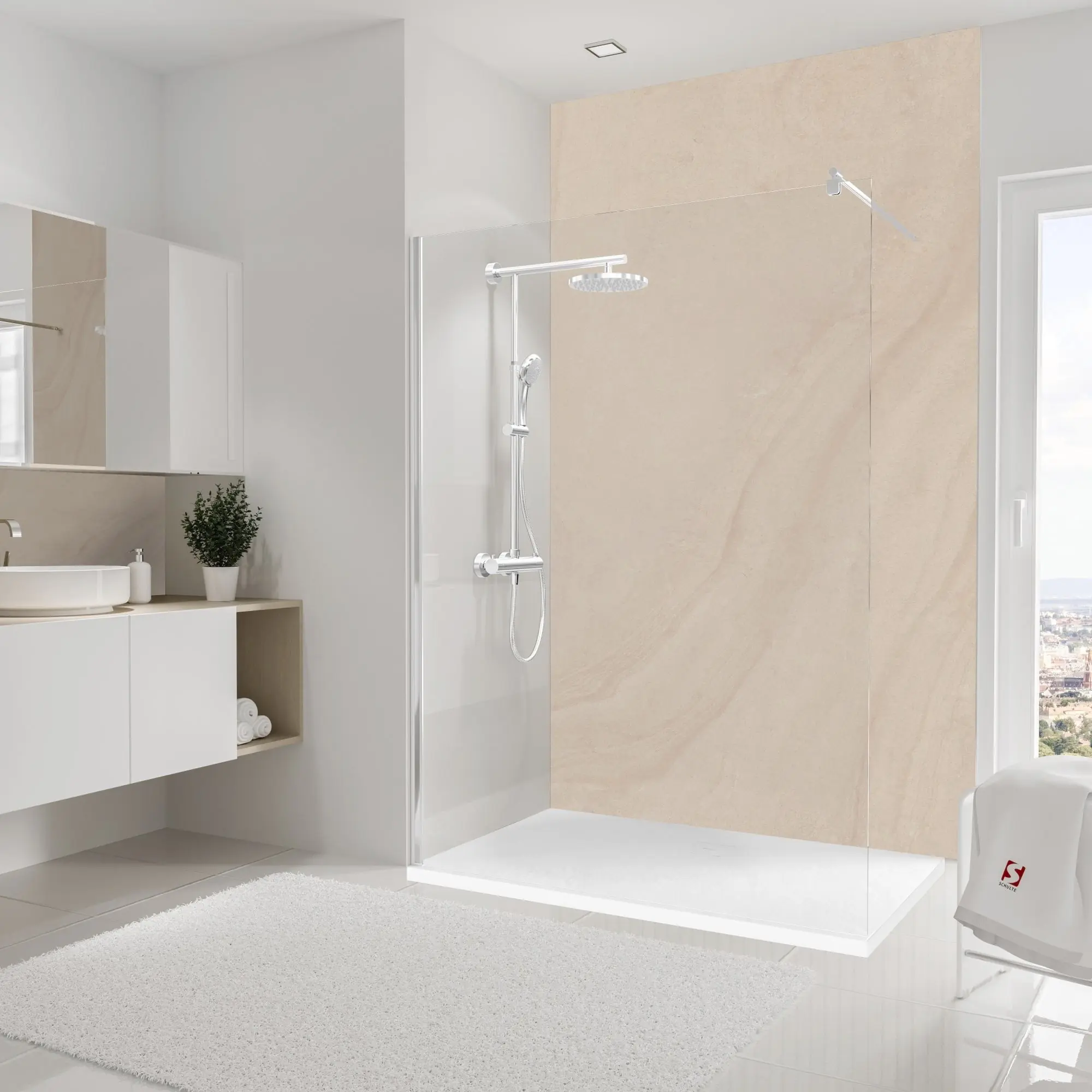 Schulte Duschrückwand DecoDesign Dekor 150 x 255 cm Sandstein beige Schulte Duschrückwand DecoDesign Dekor 150 x 255 cm Sandstein beige