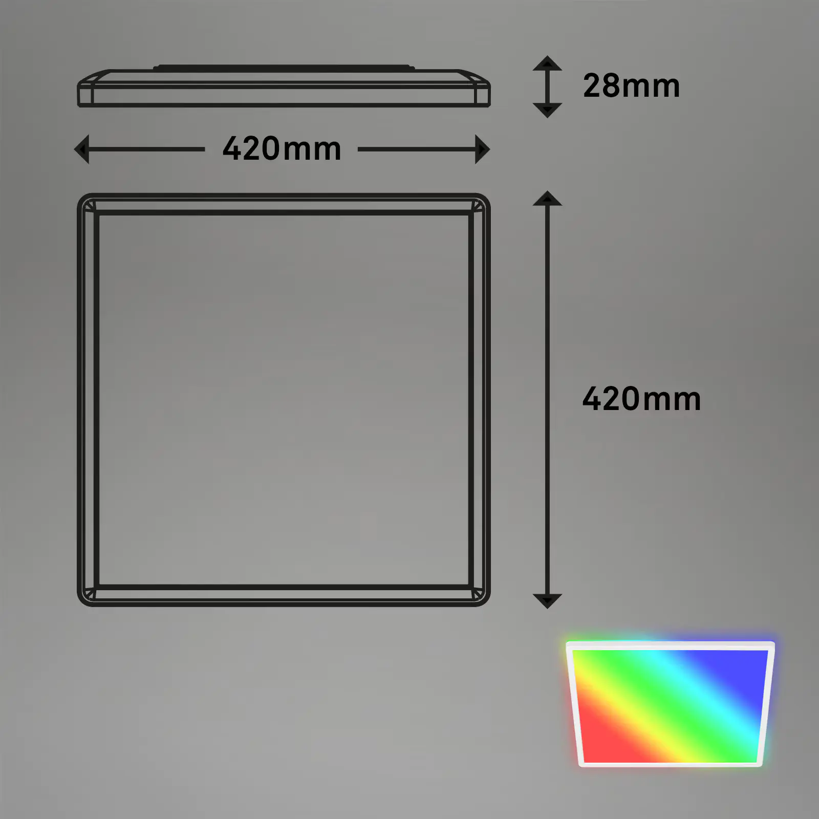 Di-Ka Ultraflaches RGBW LED Panel SLIM mit Hintergrundbeleuchtung Di-Ka Ultraflaches RGBW LED Panel SLIM mit Hintergrundbeleuchtung