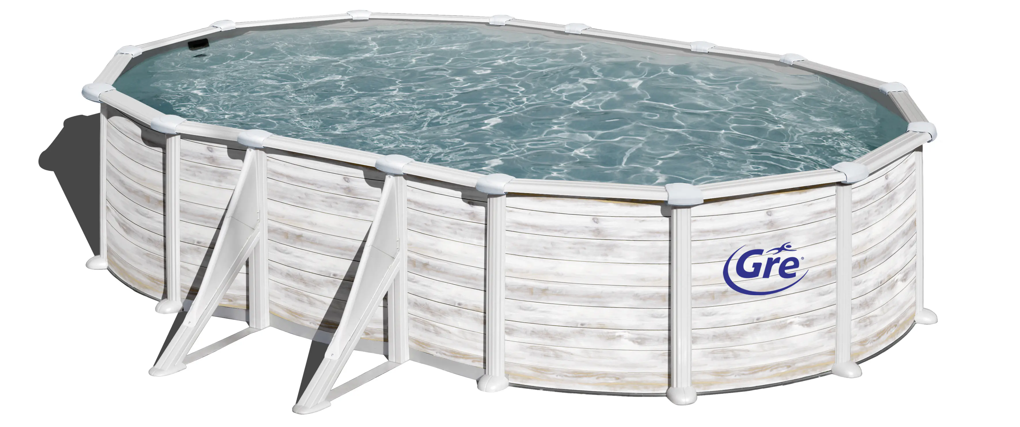Gre Stahlwandpool oval mit Nordicoptik 500 x 300 x 132 cm