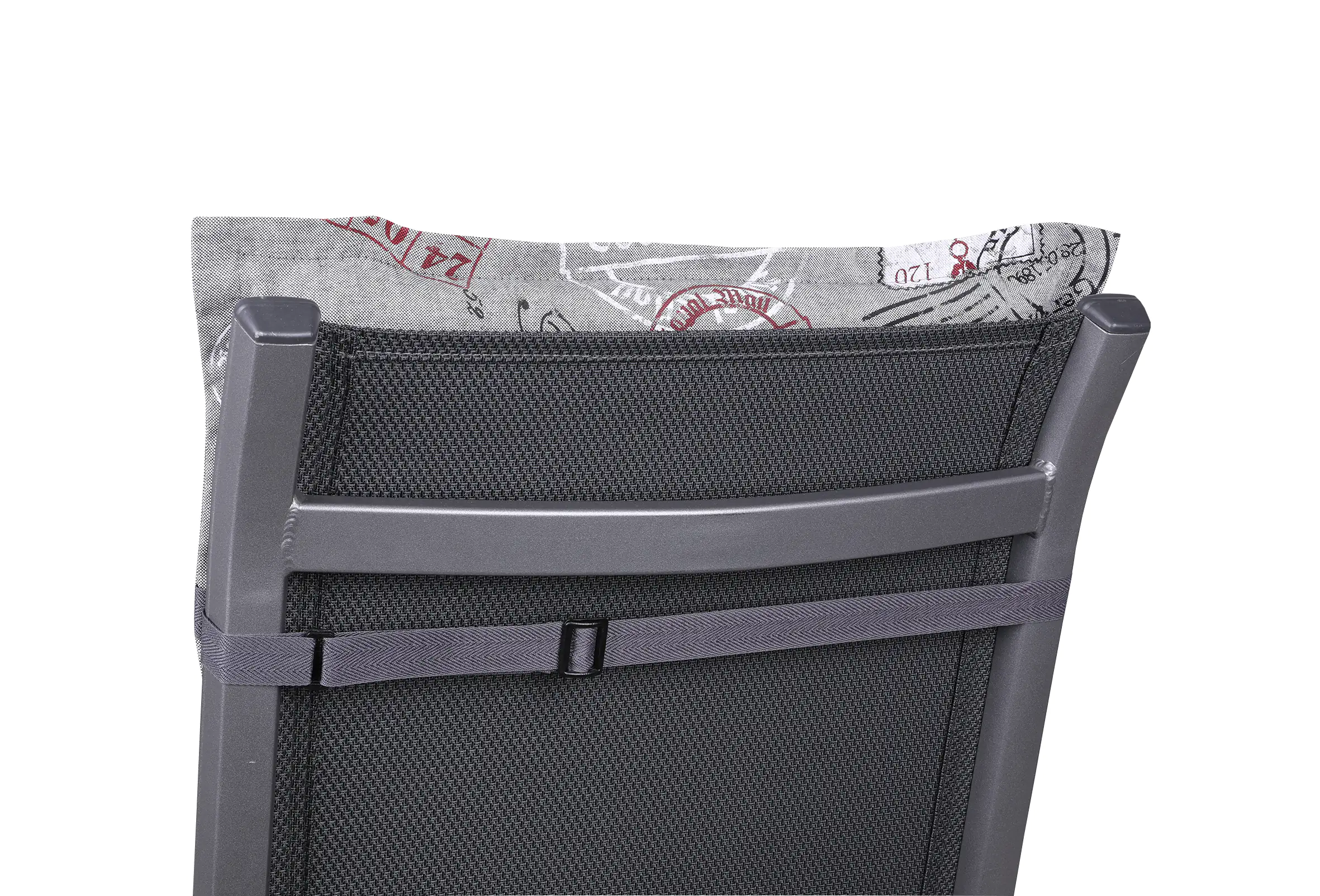 GO-DE Hochlehner-Auflage 120 x 50 x 7 cm, grau, rot GO-DE Hochlehner-Auflage 120 x 50 x 7 cm, grau, rot