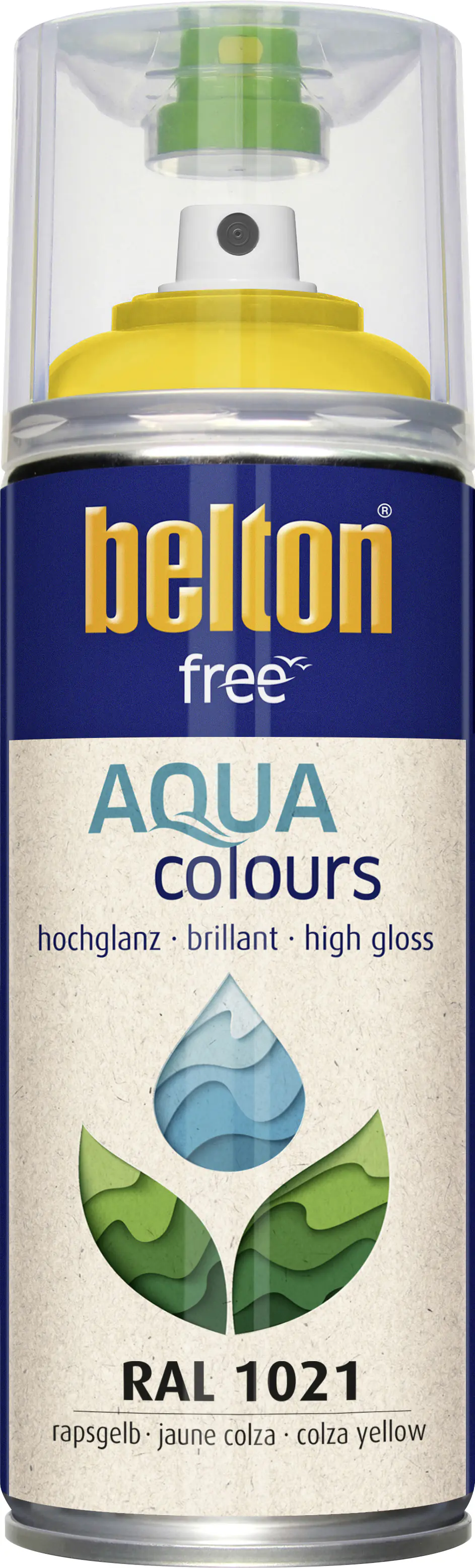belton free Lackspray AQUAcolours 400 ml rapsgelb hochglanz