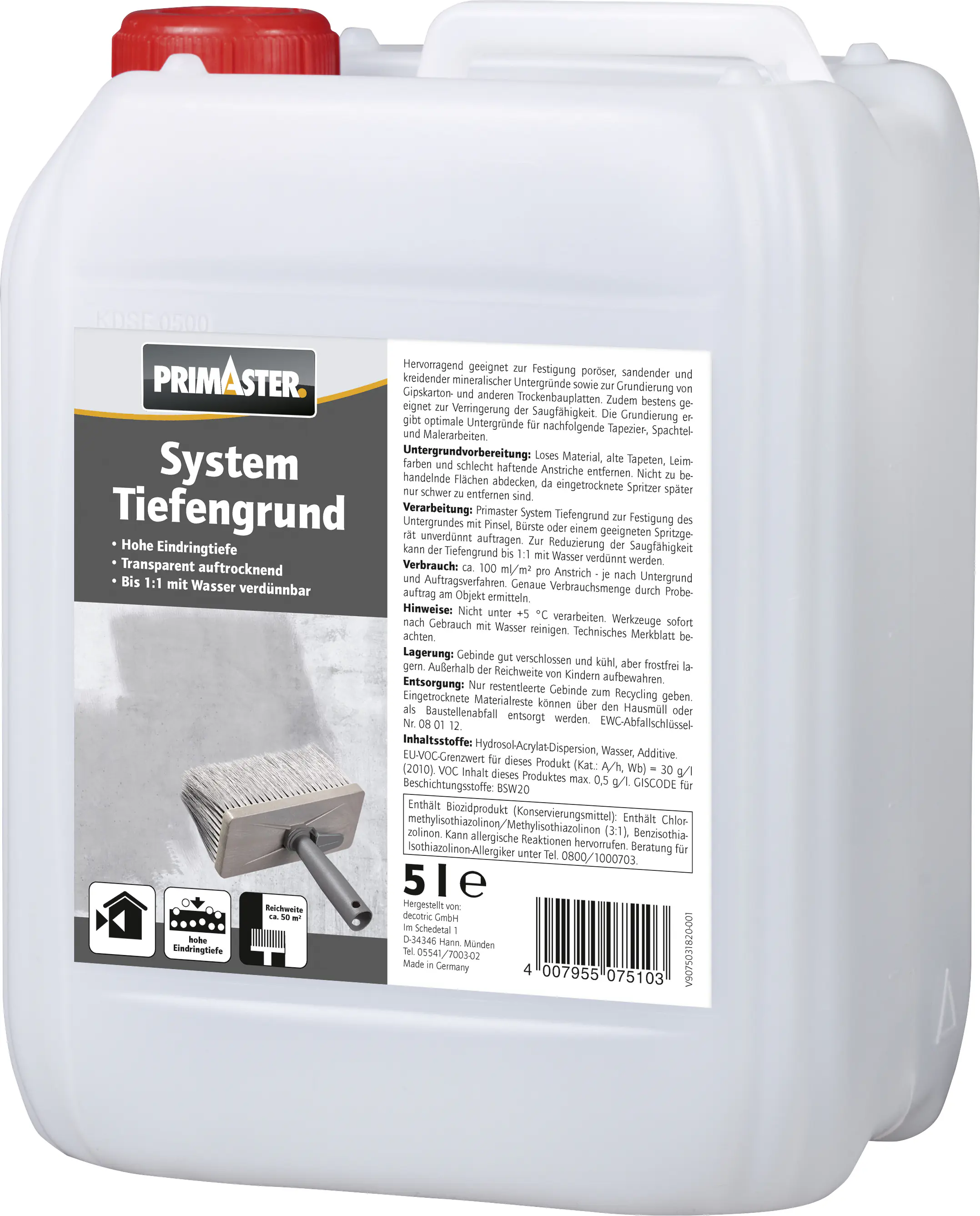Primaster System Tiefengrund 5 l Primaster System Tiefengrund 5 l