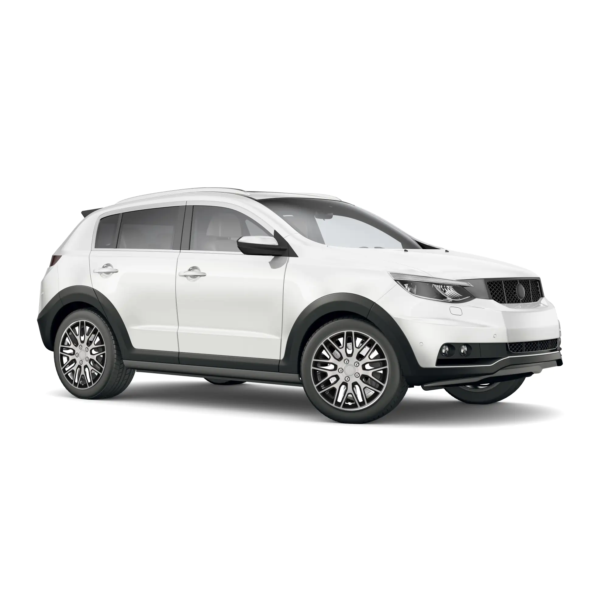 Cartrend Radzierblende Branch 35 cm (14 Zoll) silber schwarz 4 stück