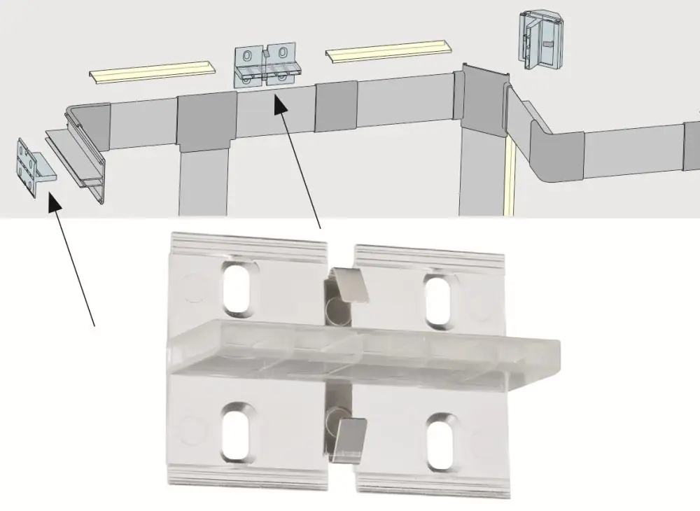 Paulmann Duo Profil Befestigung transparent 4er Pack