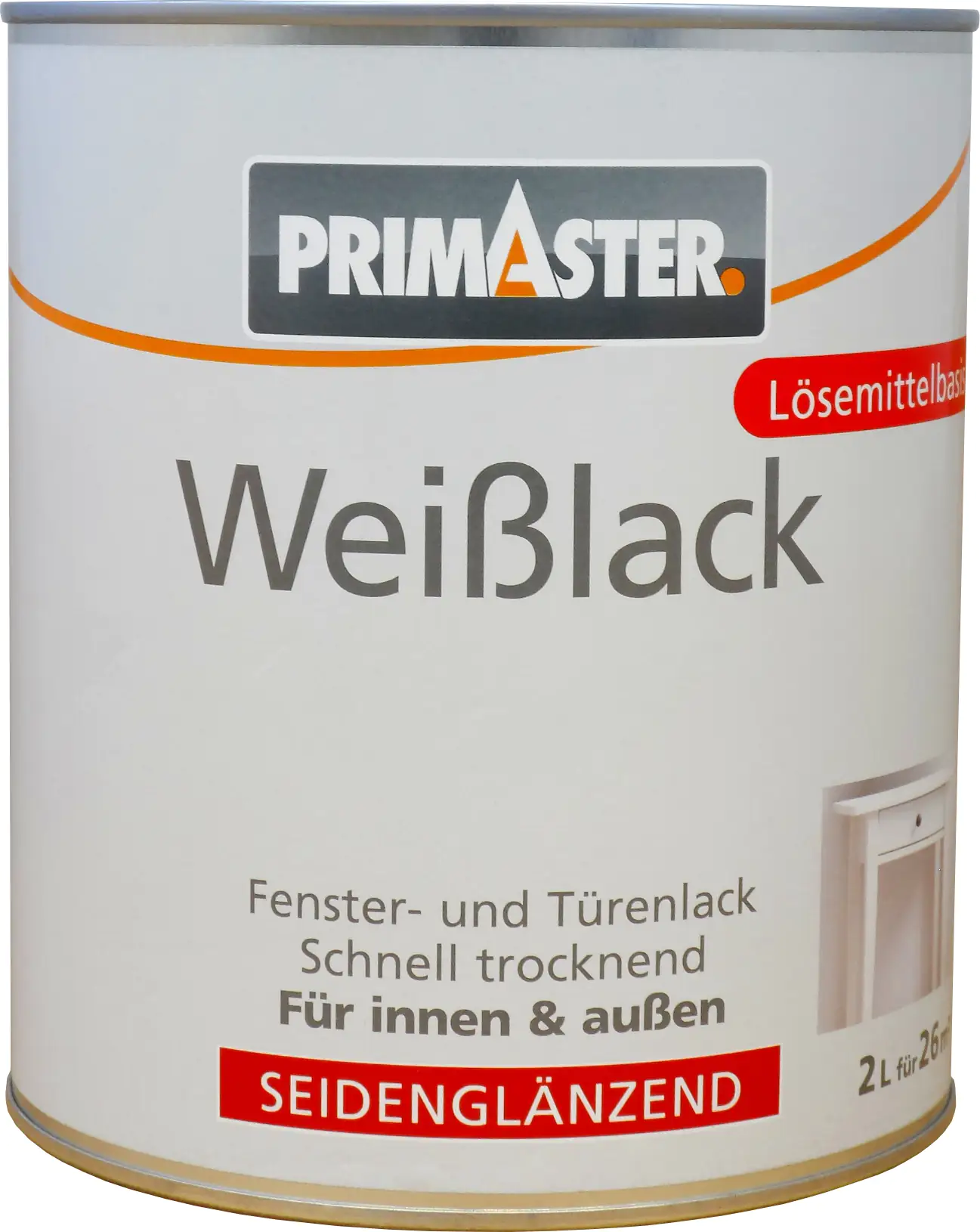 Primaster Weißlack 2 L seidenglänzend