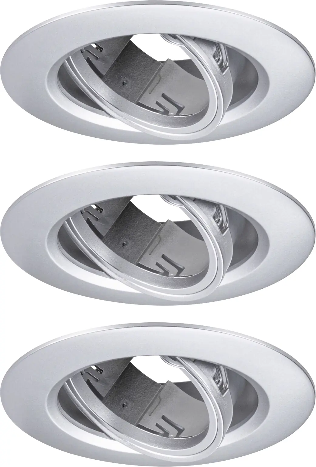 Paulmann LED Einbauleuchte 3er-Set chrom matt schwenkbar Ø 9 cm 