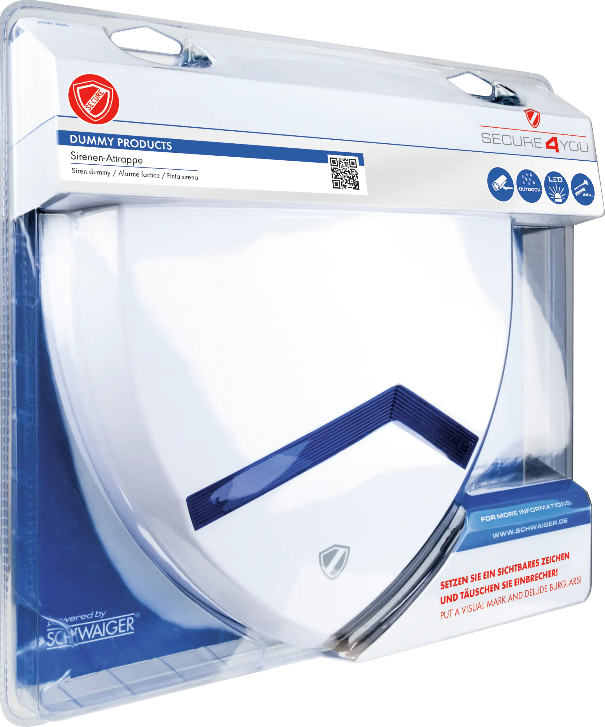 Schwaiger Außensirene-Attrappe weiß, Green Guard - Design