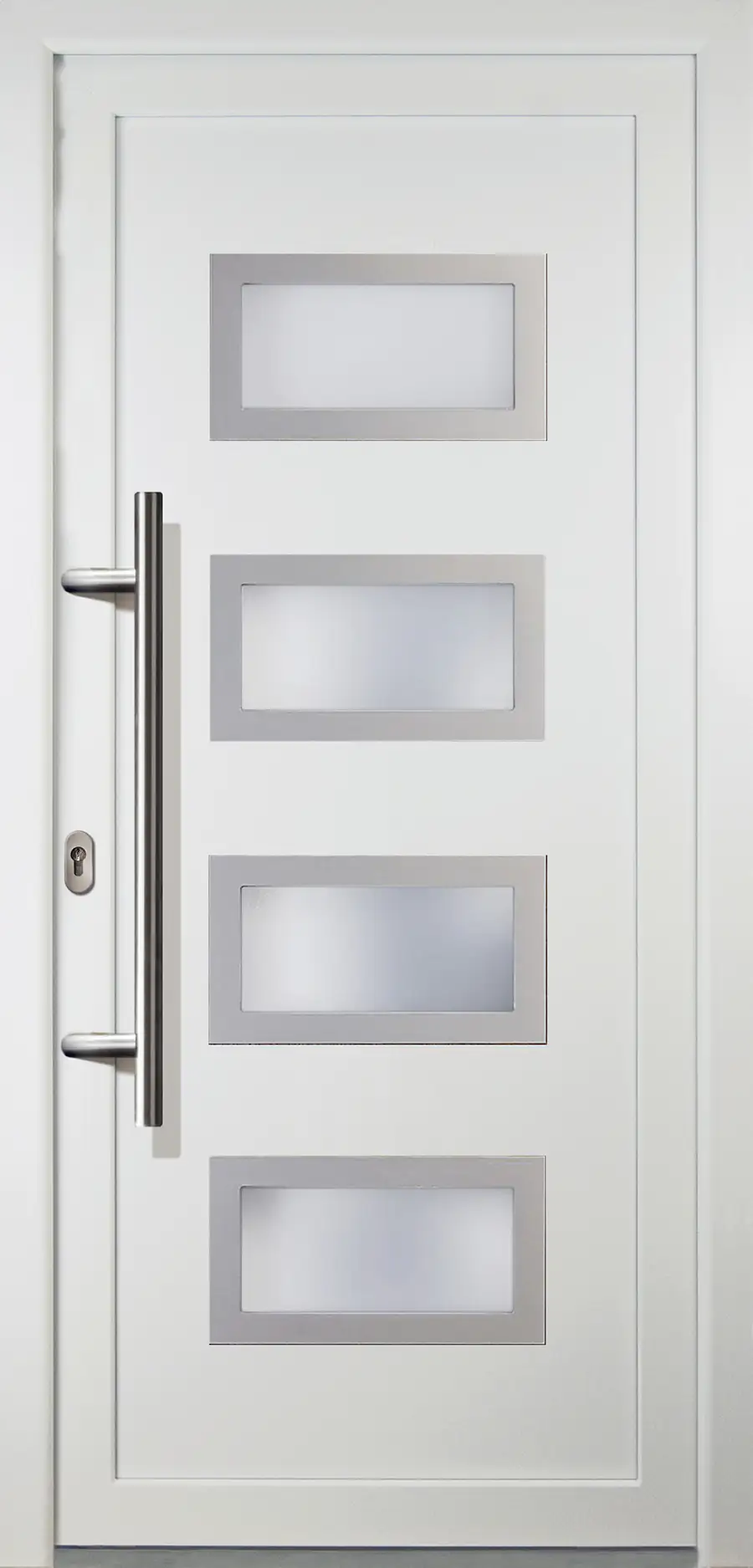 4060691042044 Meeth Haustür Signum Aluminium Modell 92 98 x 200 cm, DIN links, weiß