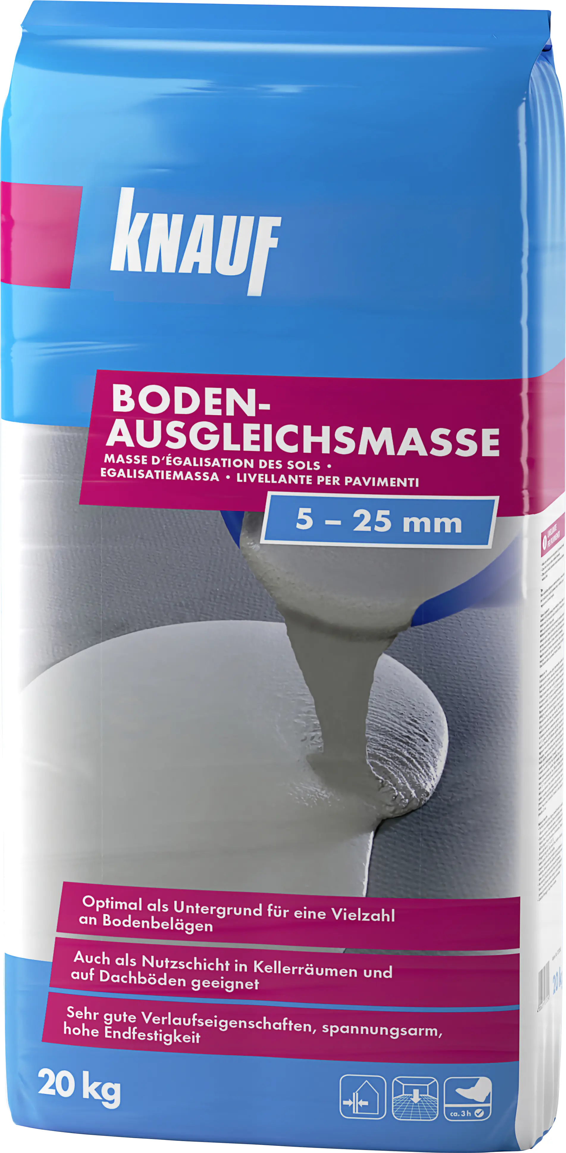 Knauf Bodenausgleichsmasse grau, 20 kg, für Innen und Außen