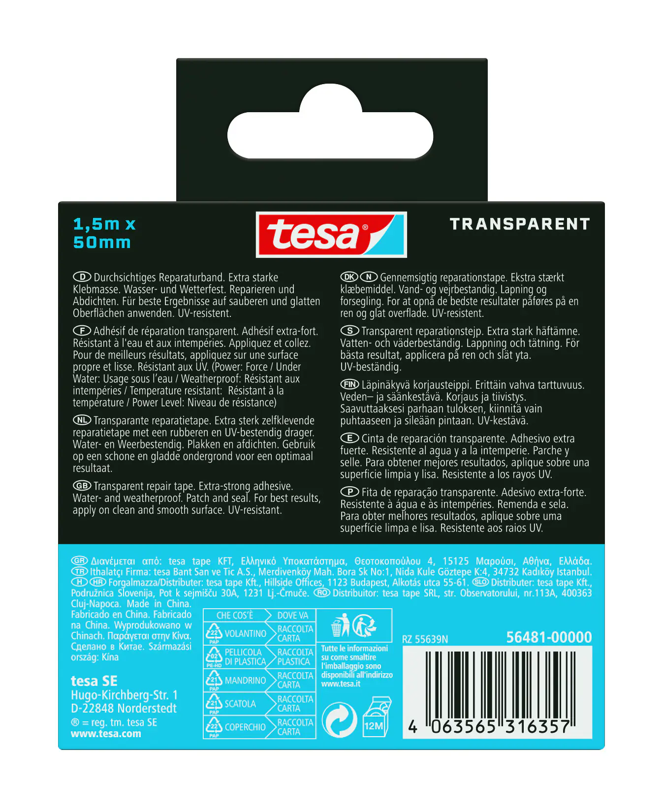 tesa Ultra Power Under Water transparent 1,5 m x 50 mm