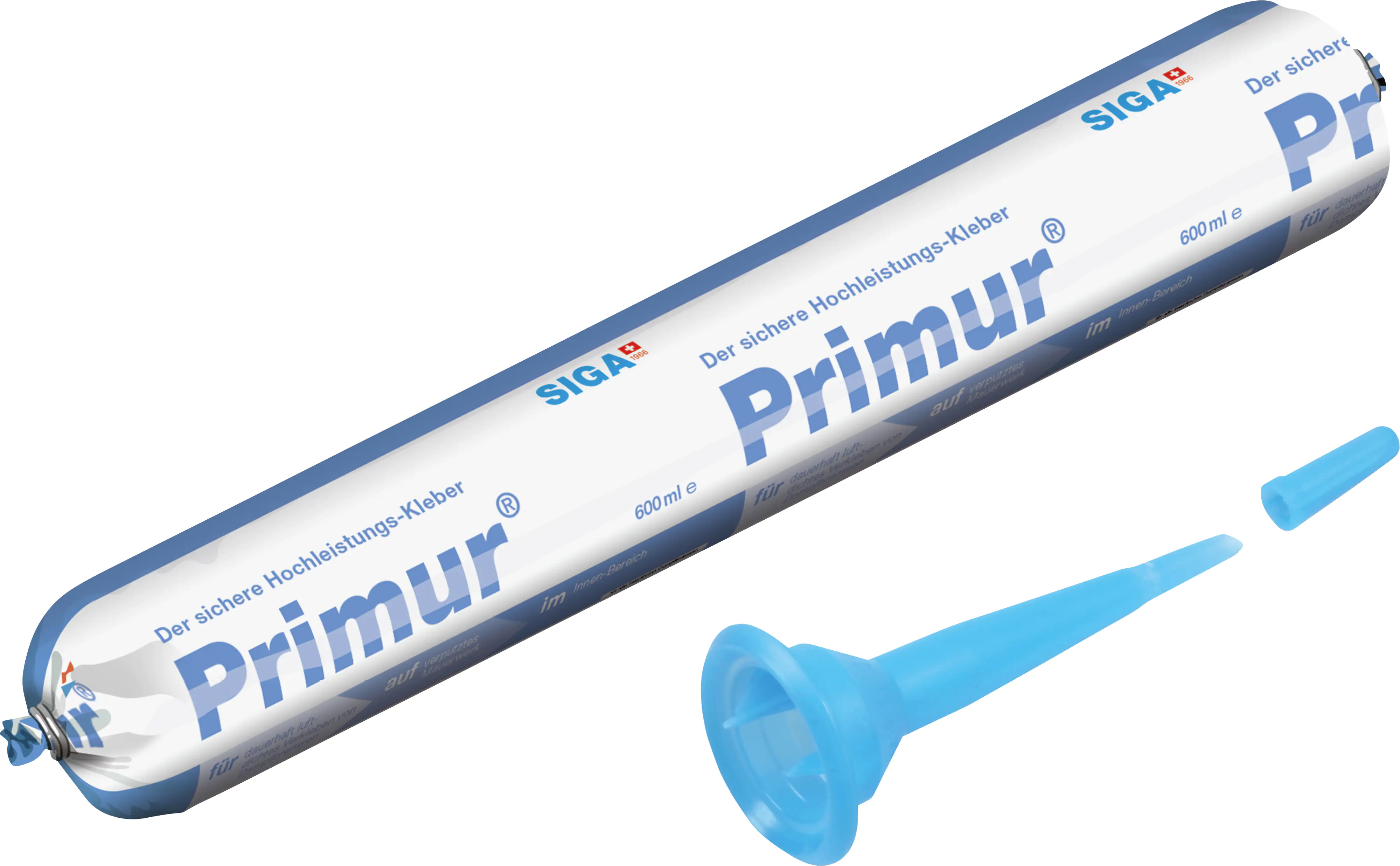 Siga Klebemasse Schlauchbeutel Primur 600 ml blau