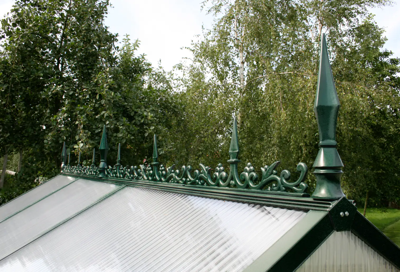 KGT Firstverzierung f. Gewächshaustyp IV moosgrün