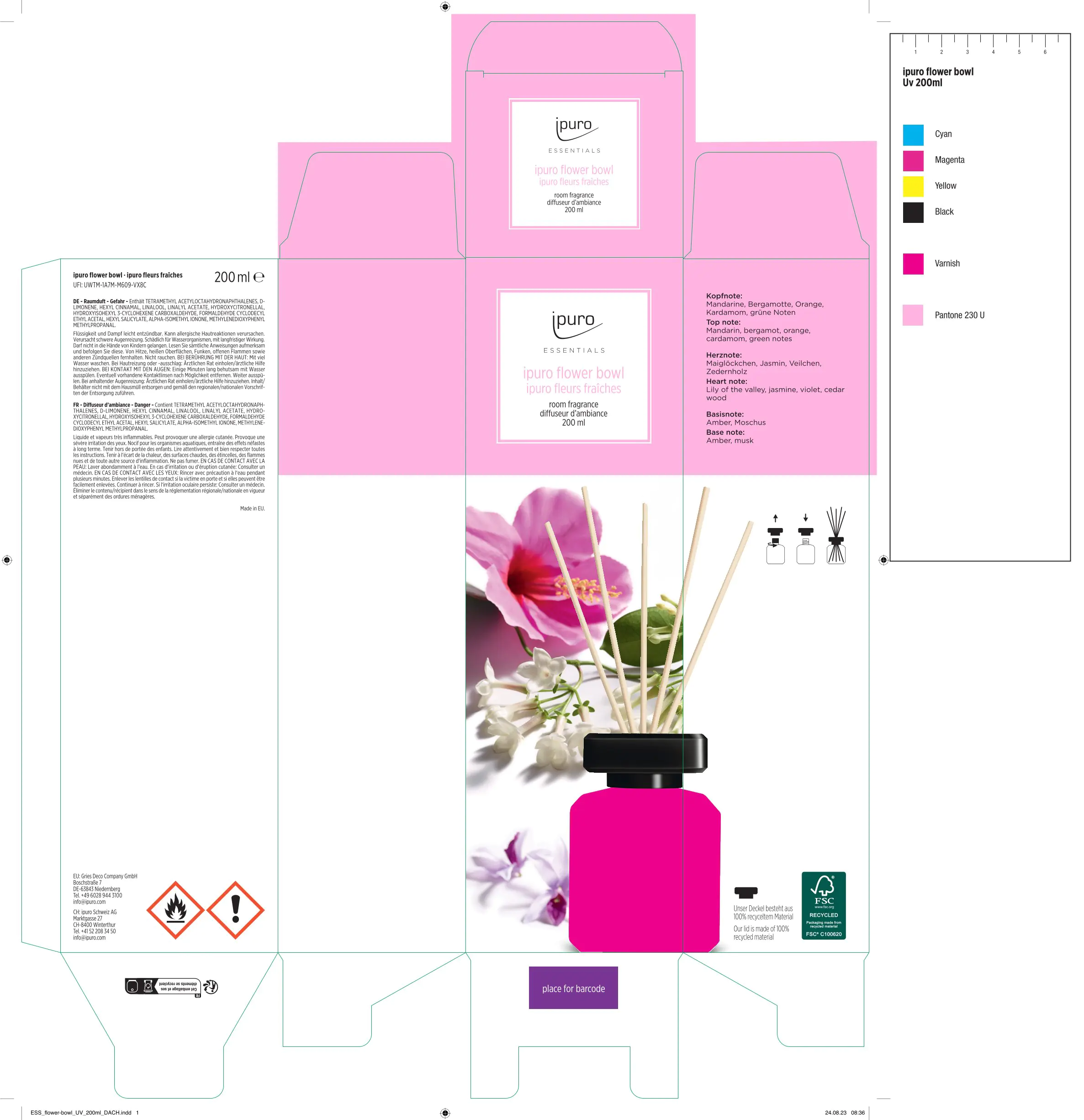 ipuro ESSENTIALS Raumduft Flower Bowl 200 ml