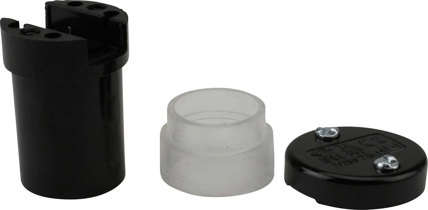 Illuminations-Fassung mit Dichtring E 14, schwarz, 2er Pack