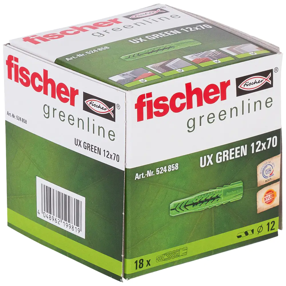 Fischer Universaldübel UX green 12.0 x 70 mm - 20 Stück