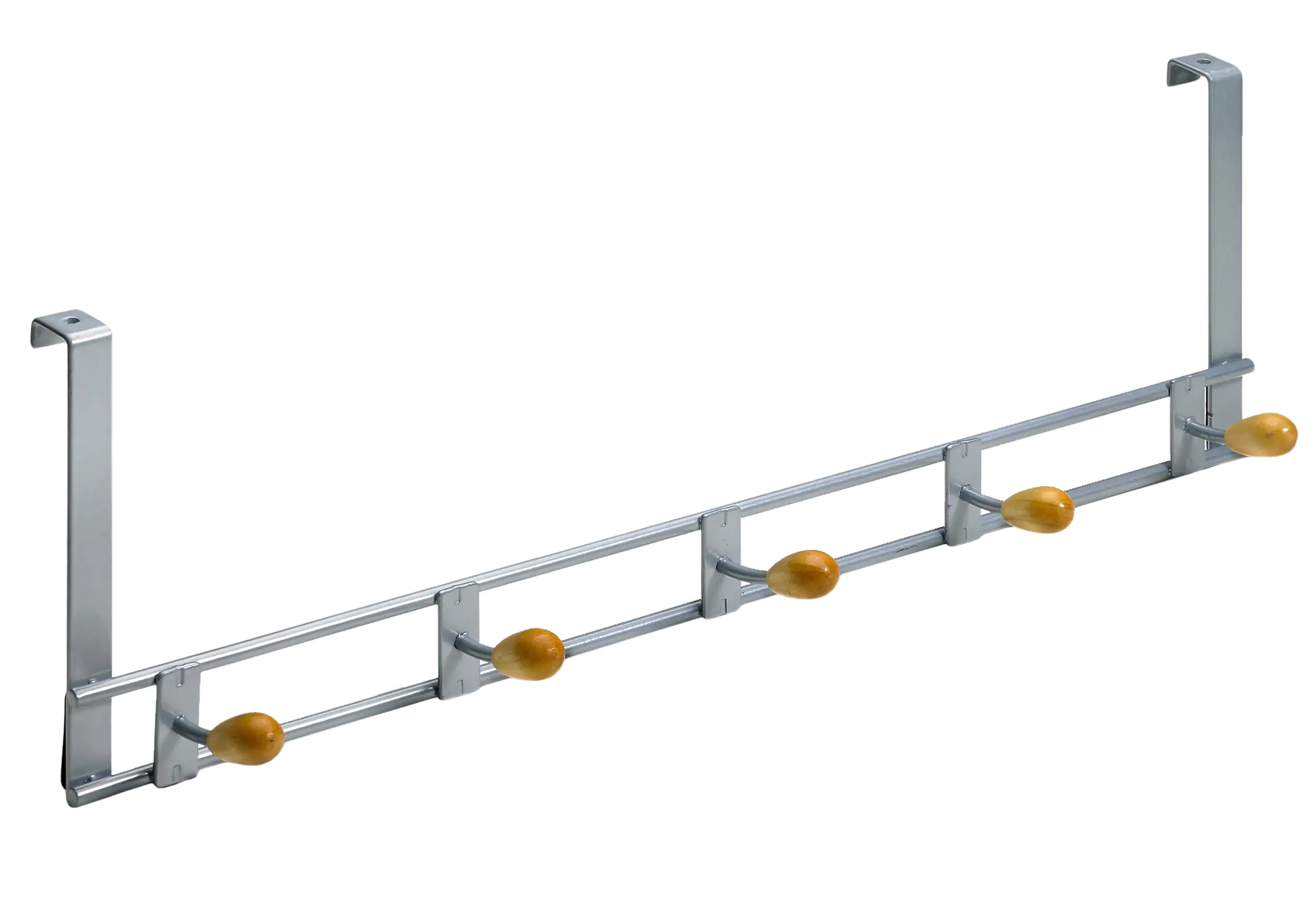 Hettich Türgarderobe 5 Haken 46,5 x 15,5 x 8,5 cm Aluminium-Optik Hettich Türgarderobe 5 Haken 46,5 x 15,5 x 8,5 cm Aluminium-Optik