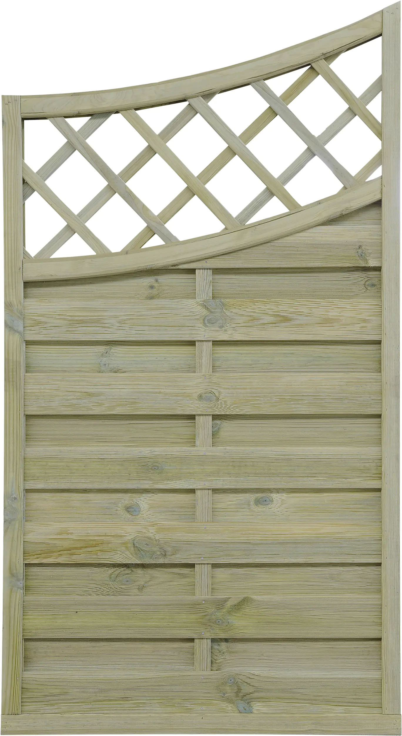 5900886390590 Sichtschutzzaun Potsdam 90 x 160 cm, Abstufung mit Tiefbogen