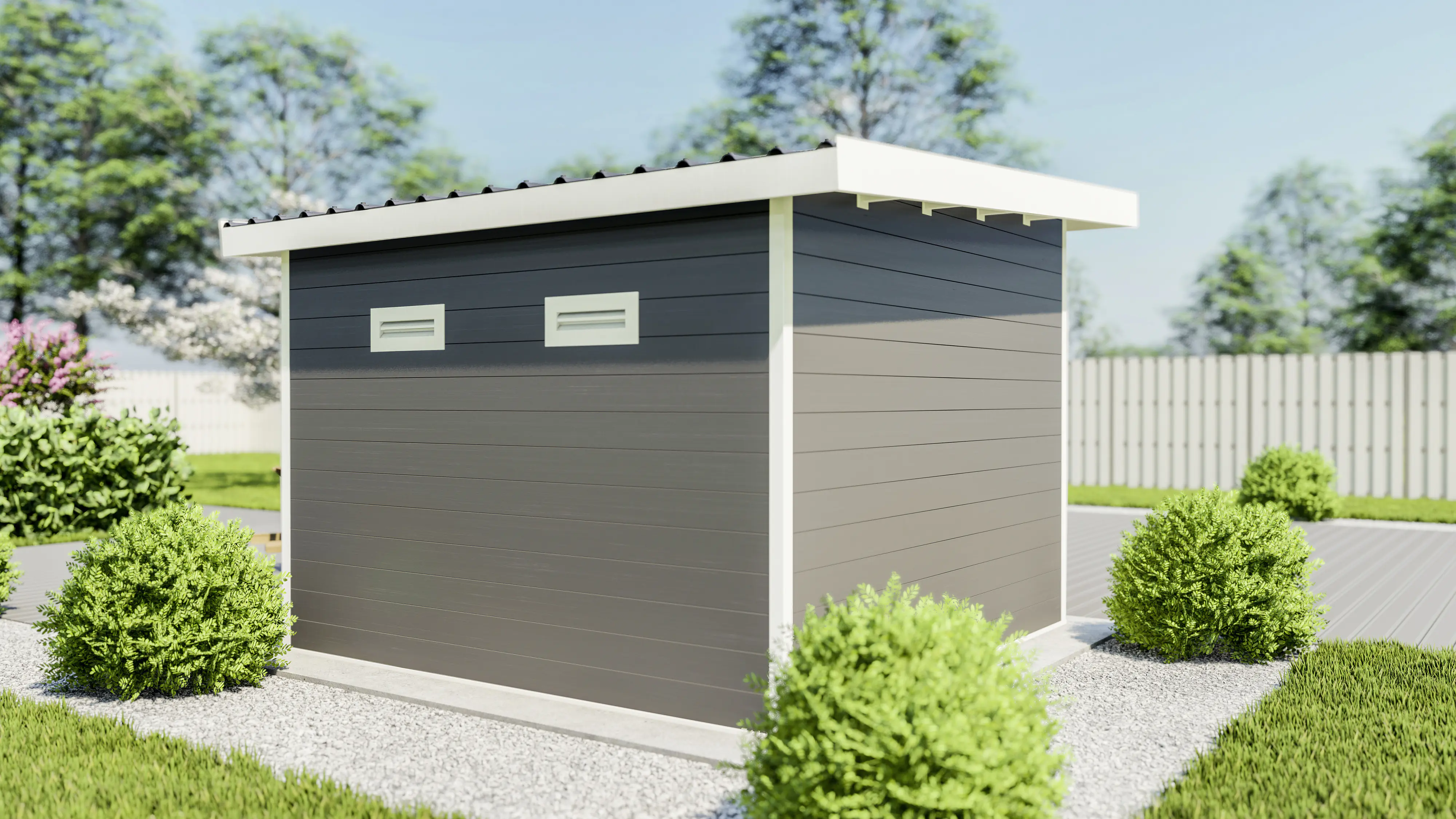 elephant WPC Gartenhaus mit Flachdach M 300 x 300 cm 