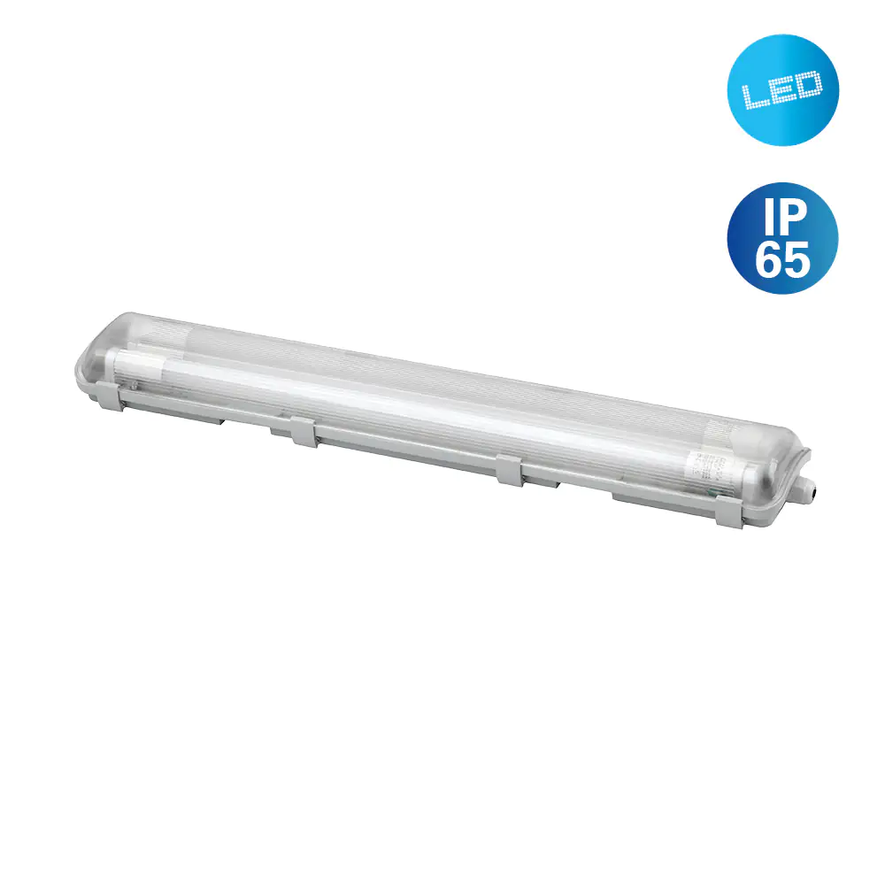 LED Feuchtraumleuchte Pipe 2-flammig 120 cm 18 W, G13, 1800 lm, IP 65, weiß