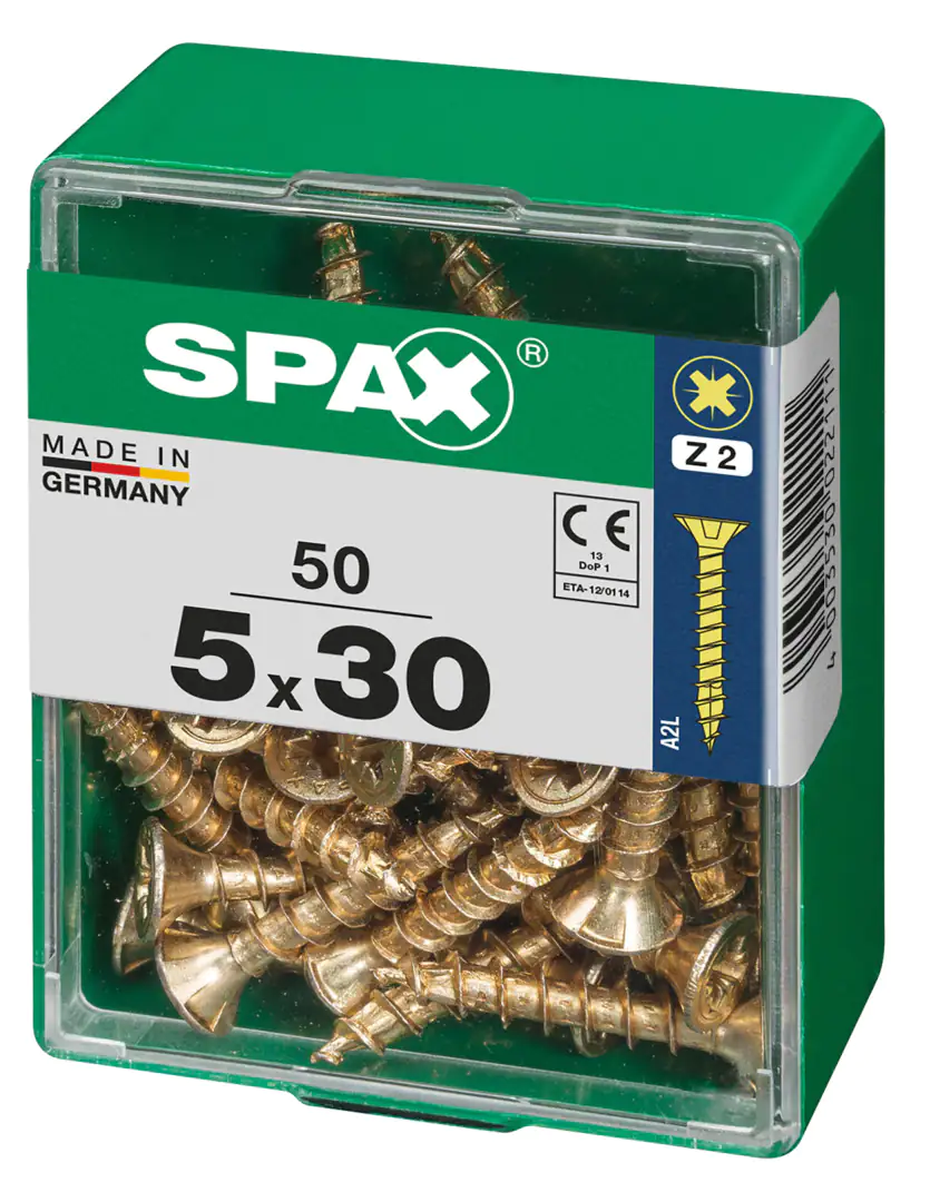 Spax Universalschrauben 5.0 x 30 mm PZ 2 - 50 Stk.