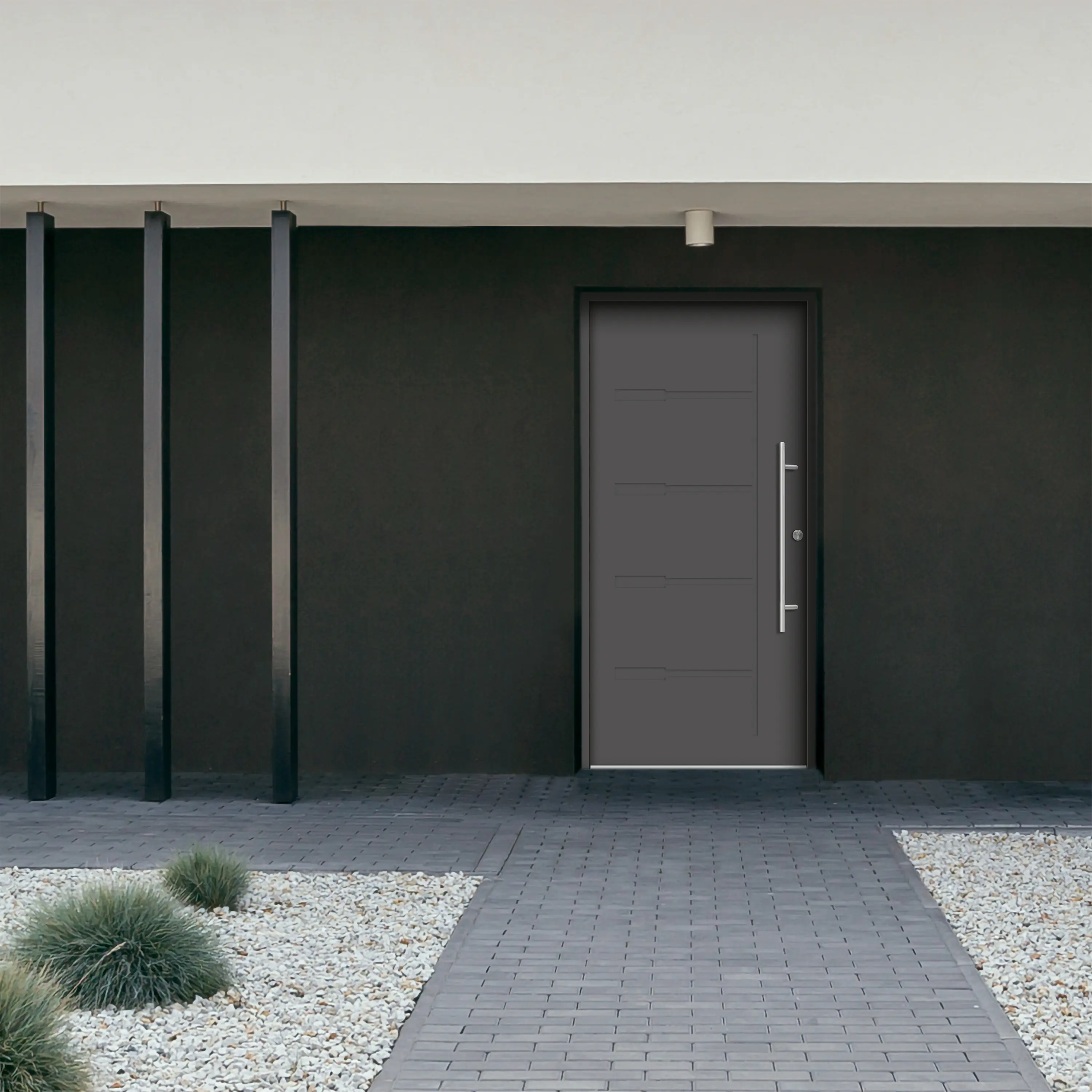Splendoor Haustür Passivedoor Premium H1 Anthrazit DIN Rechts 100 x 210 cm