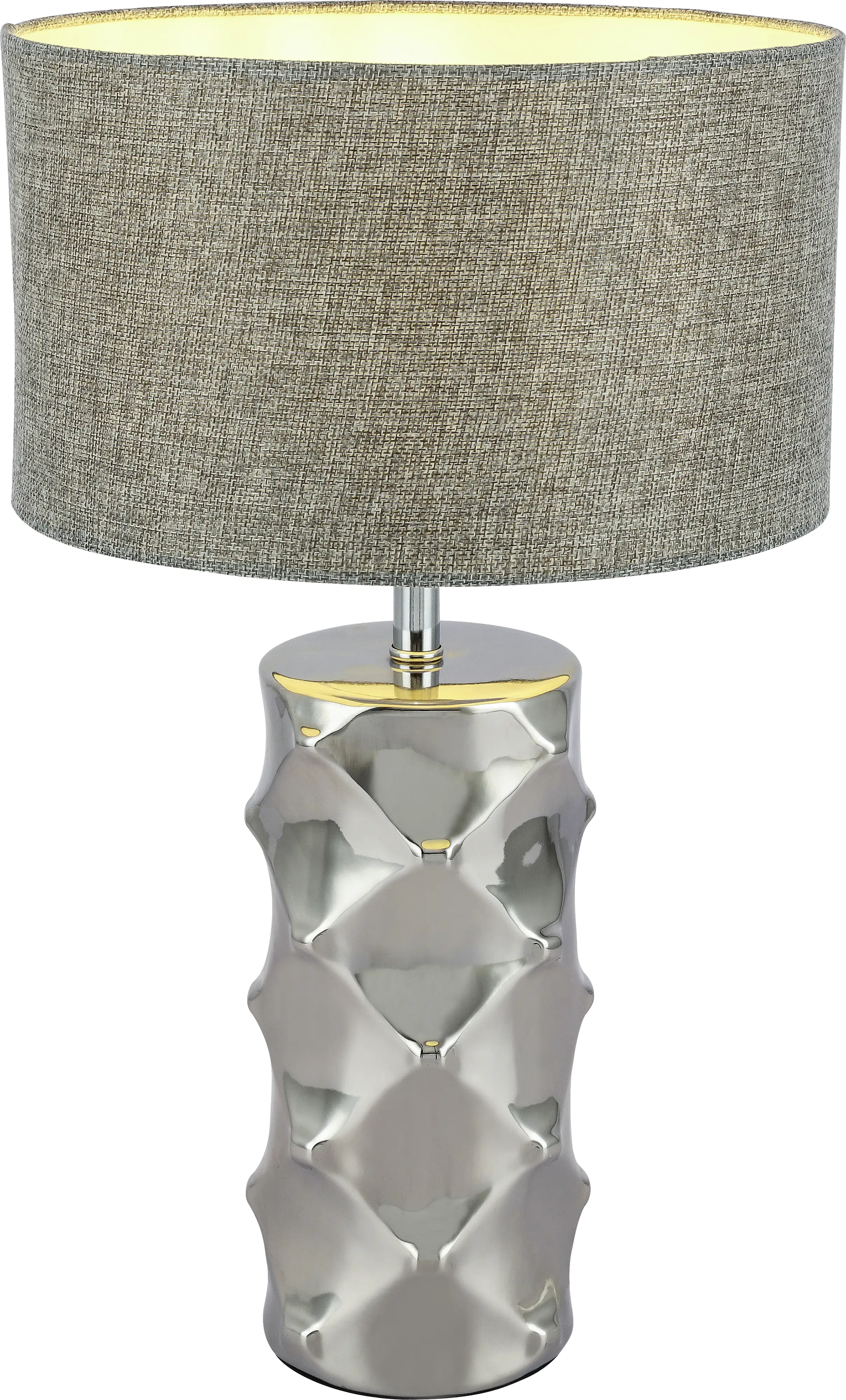 Globo Tischleuchte Tracey grau E27, grau, dimmbar