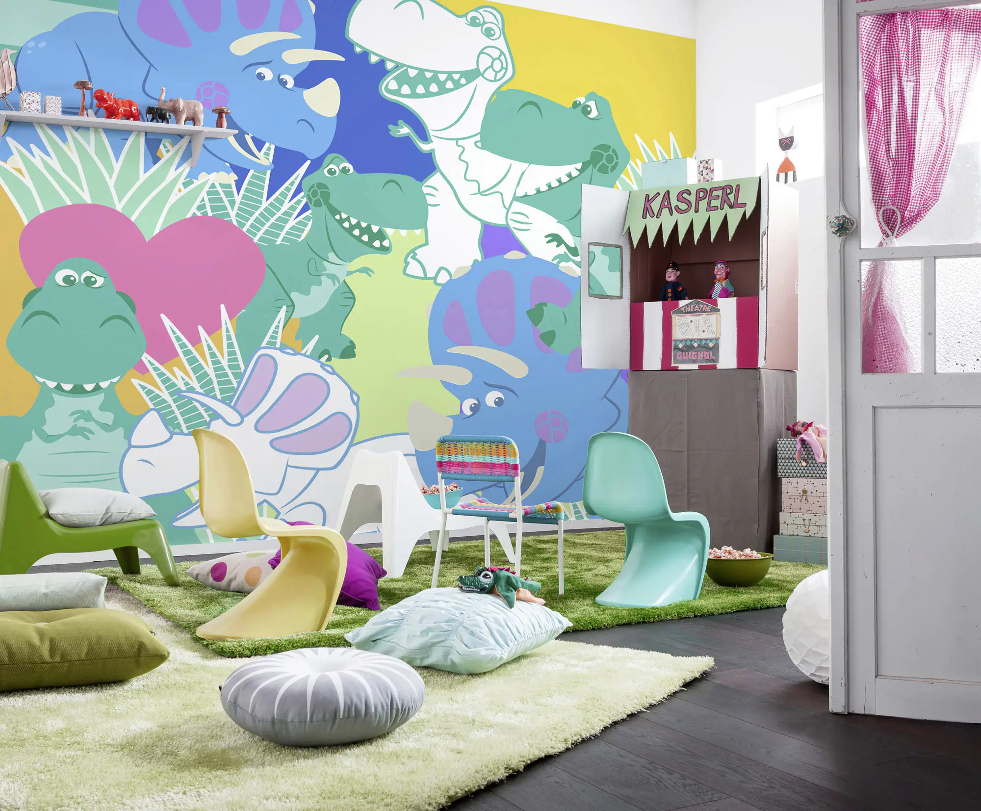 Komar Vlies Fototapete Toy Story Rex & Tri 300 x 280 cm 