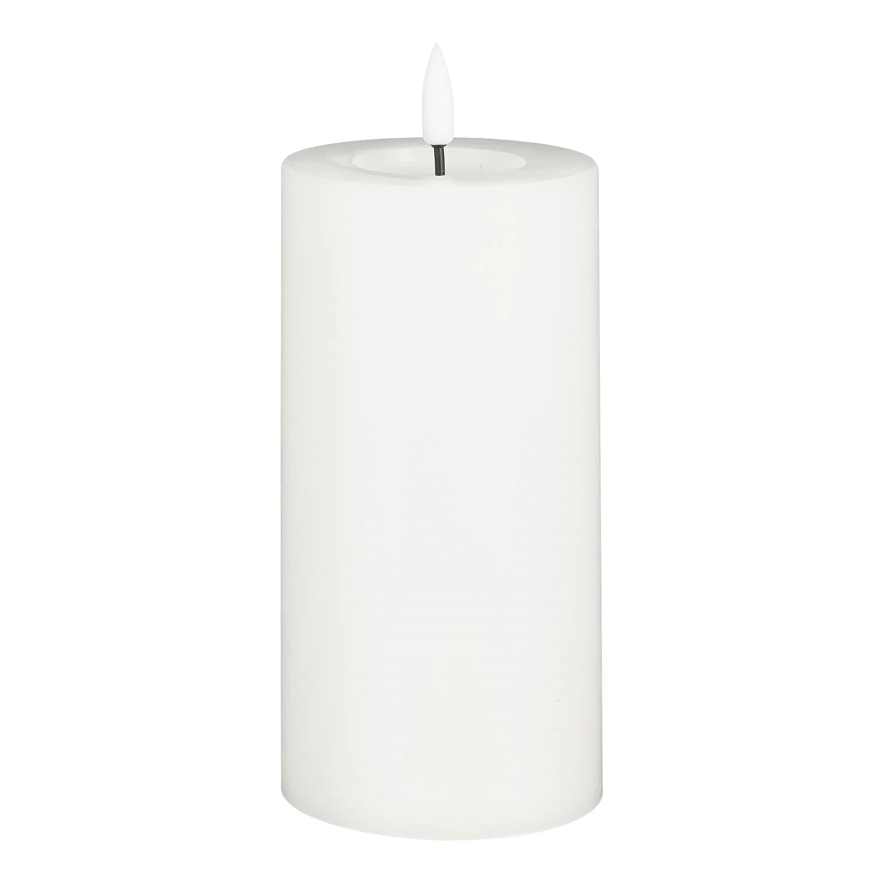 Mica Decorations LED Kerze mit Timer weiß Ø 8 x 15 cm warmweiß