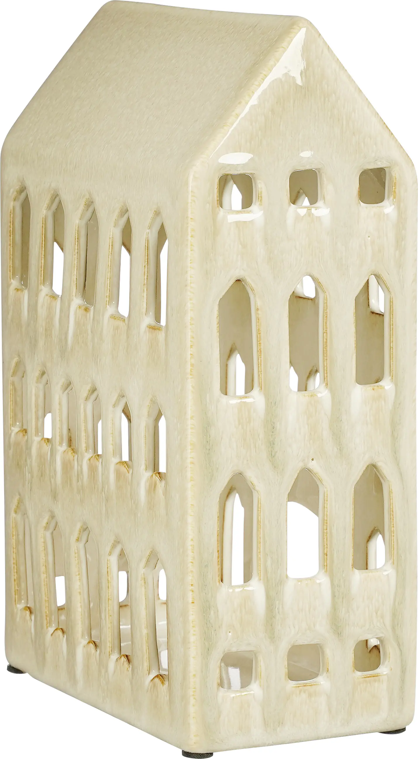 House of Seasons Haus Keramik 22,5 x 14 x 8,5 cm creme