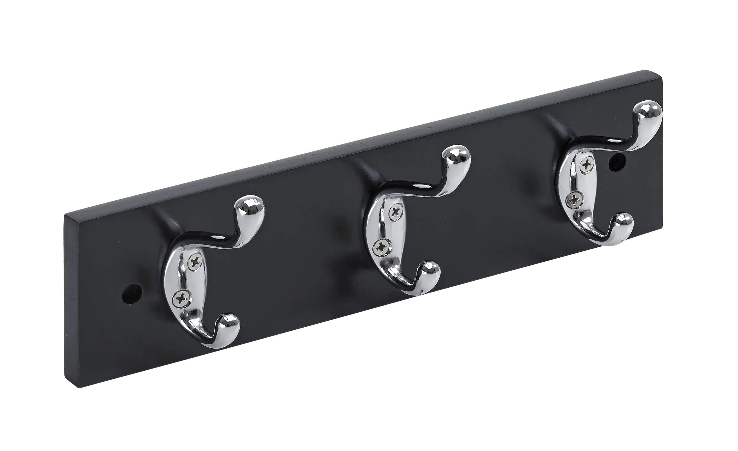 Hettich Garderobenleiste 3 Haken 30,0 x 8,0 x 7,5 cm schwarz