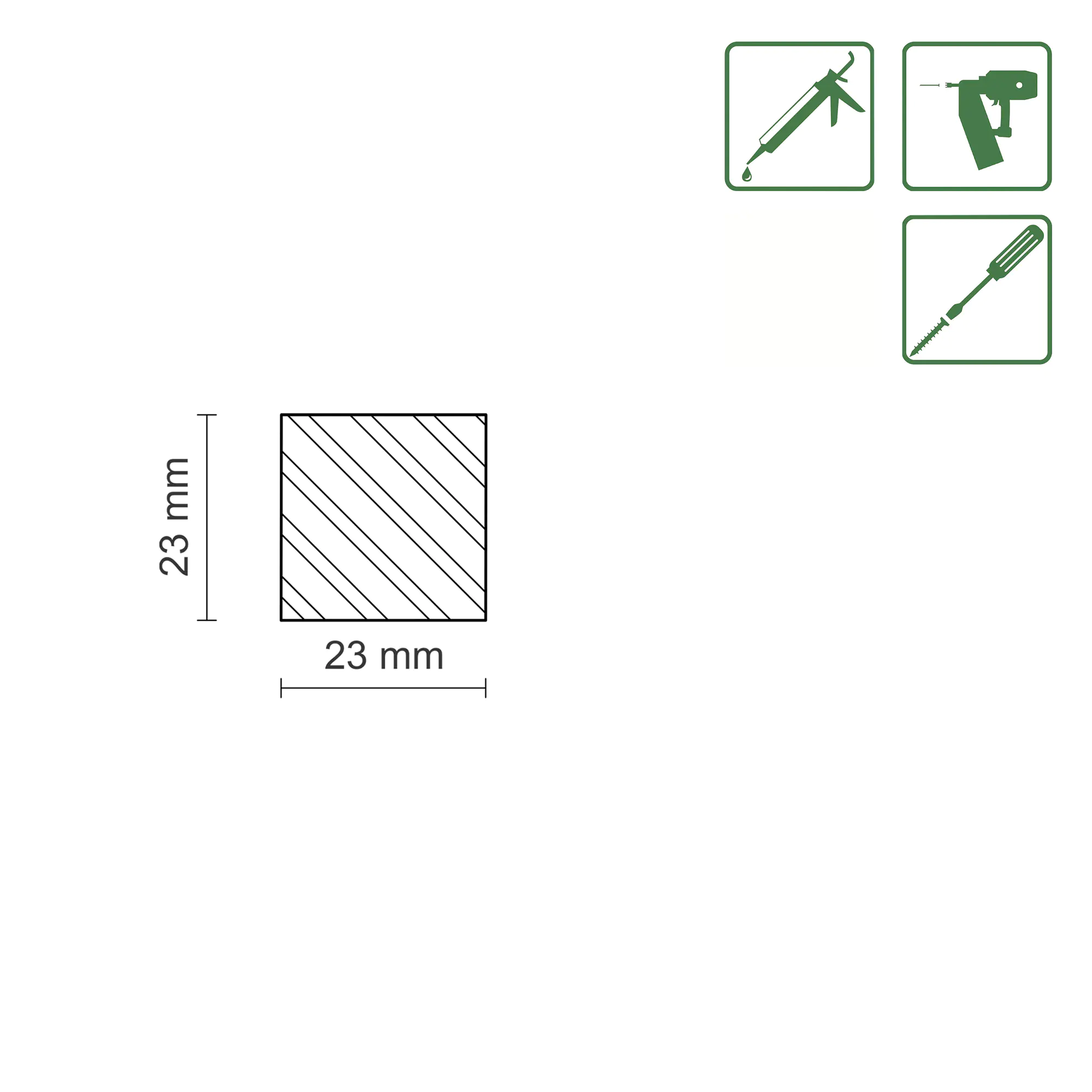 FN Neuhofer Flachleiste 100 cm 23 x 23 mm Fichte/Kiefer