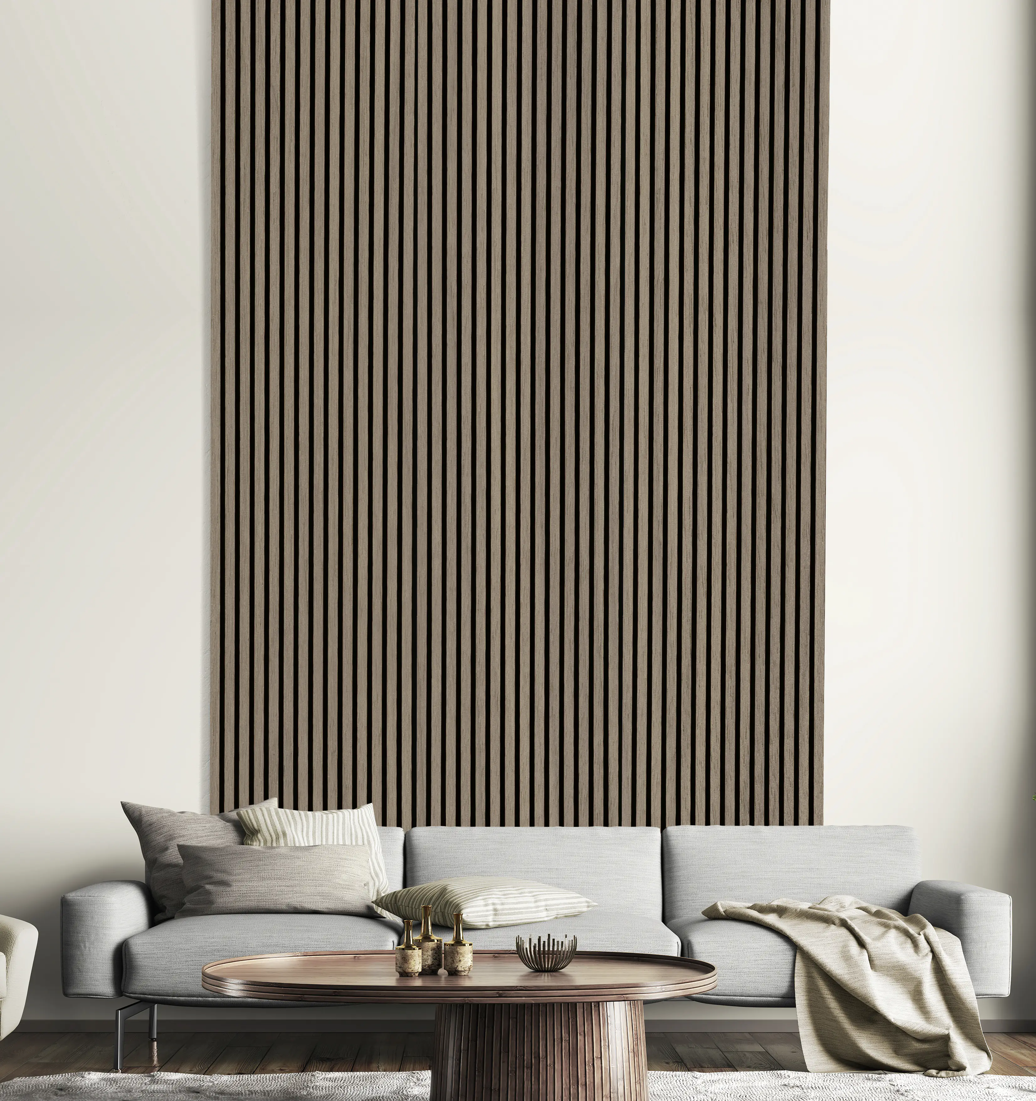 Neuhofer Akustikpaneele Echtholz Walnuss 240 x 57 x 1,9 cm braun