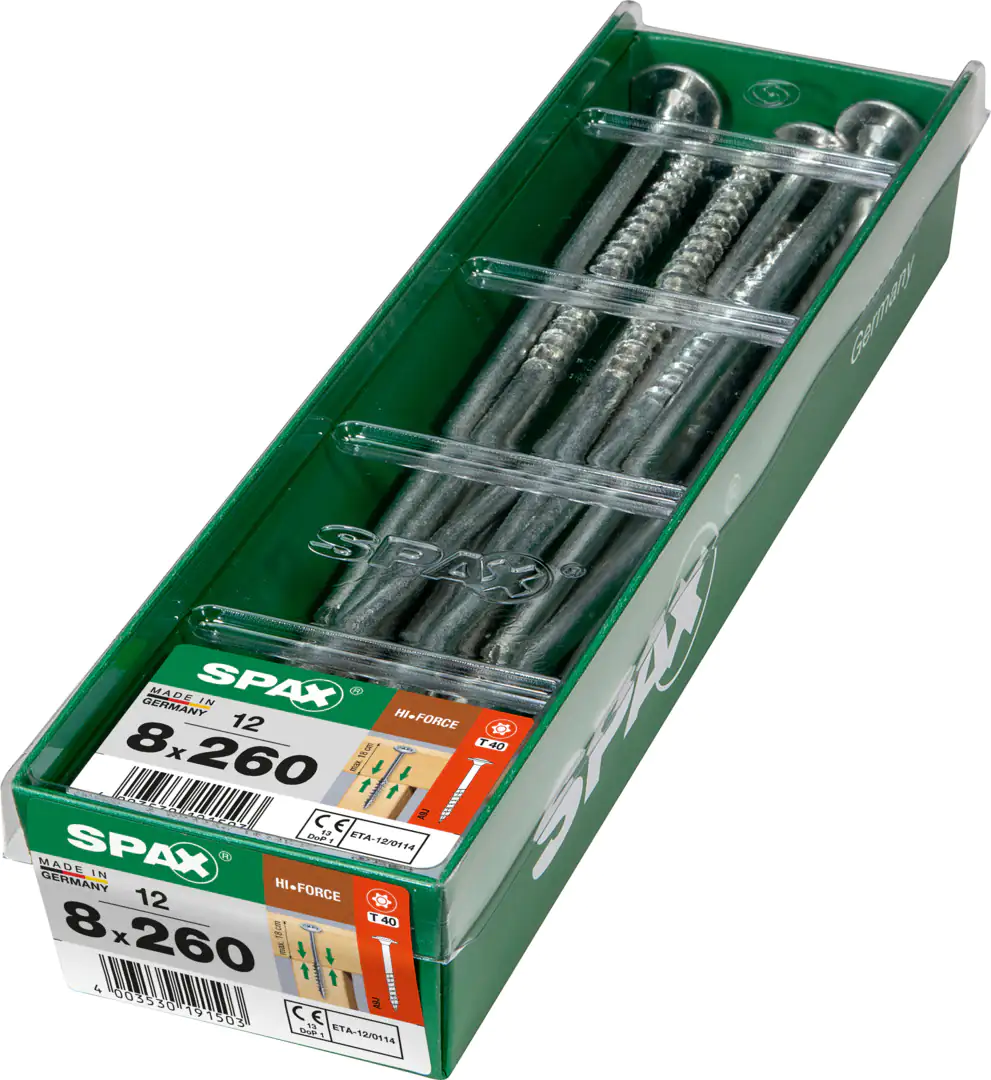Spax Holzbauschrauben 8.0 x 260 mm TX 40 - 12 Stk.