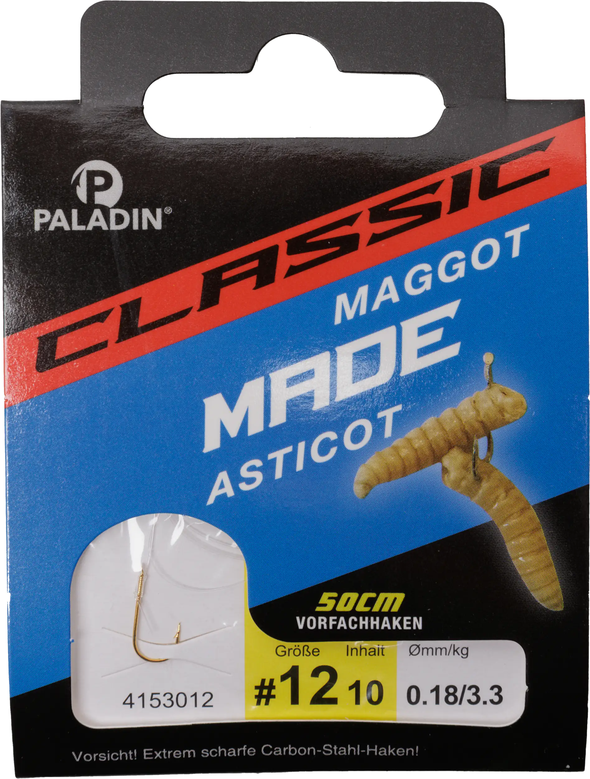 Paladin Madenhaken gebunden Größe 12 50 cm 10 Stück gold Paladin Madenhaken gebunden Größe 12 50 cm 10 Stück gold