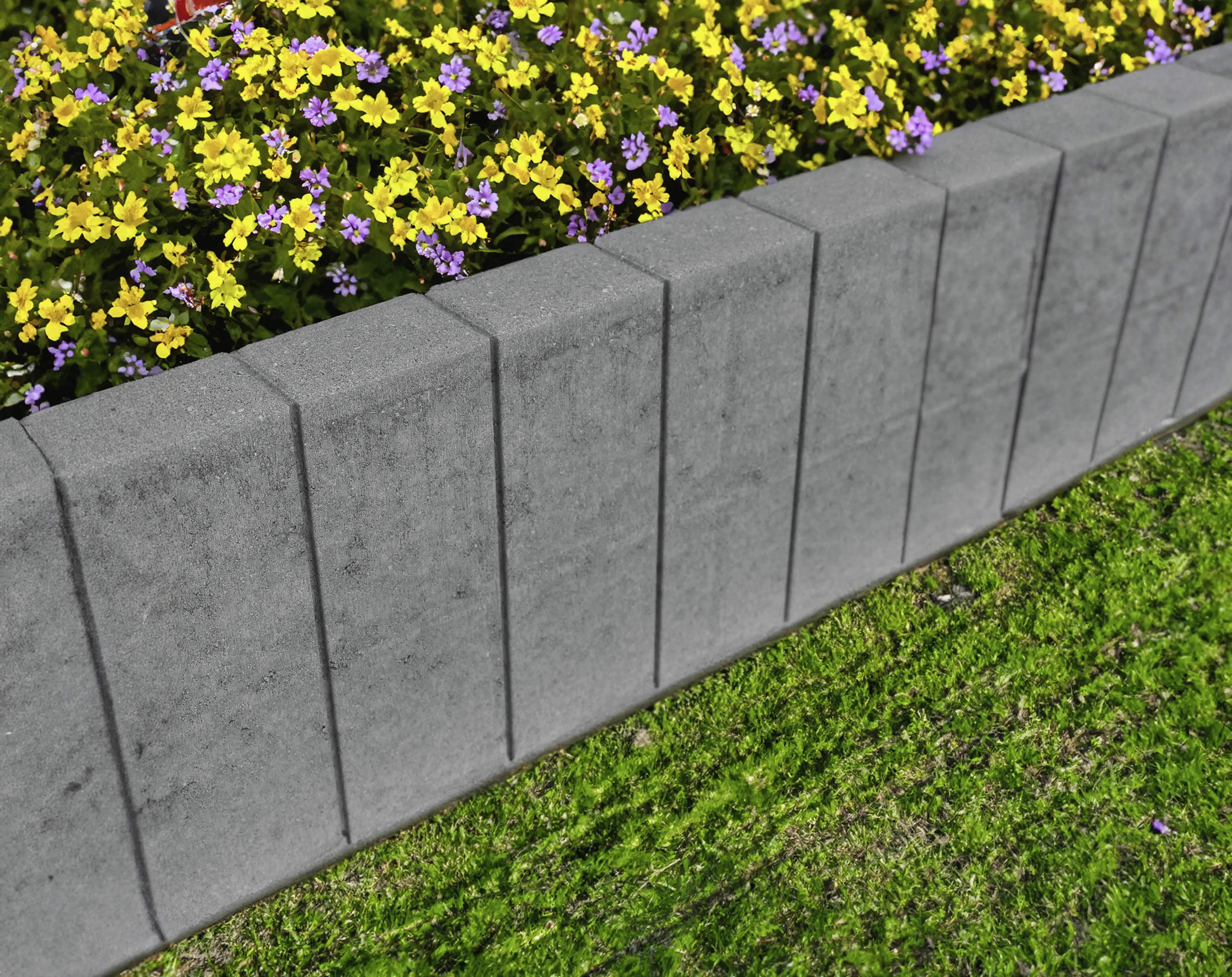 EHL Palisade Palibord Lima Rechteck 50 x 25 x 6 cm grau