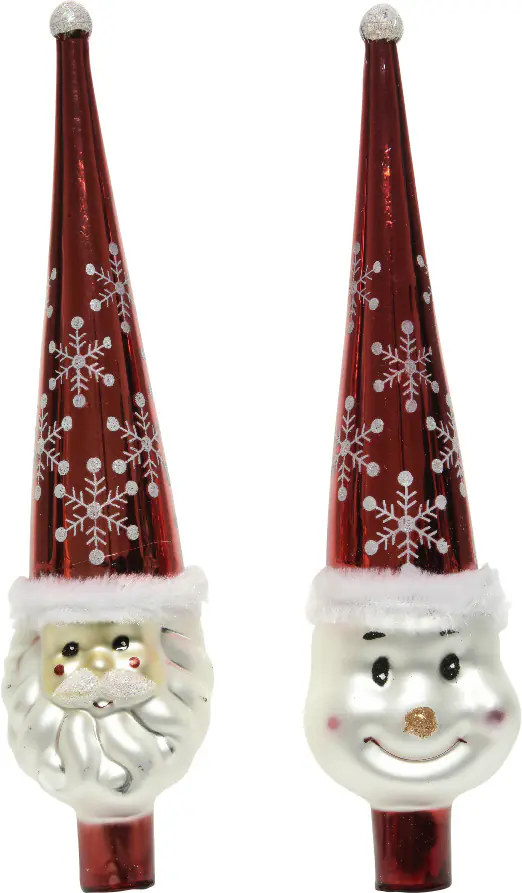 Kaemingk Weihnachtsbaumspitze rot weiß Kaemingk Weihnachtsbaumspitze rot weiß