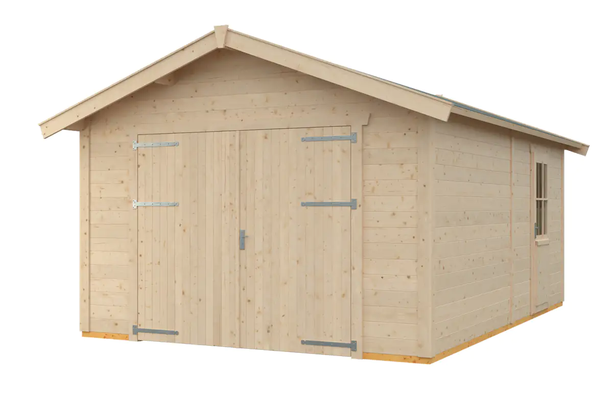 SKAN HOLZ Holzgarage Varberg 1 370 x 525 cm, natur