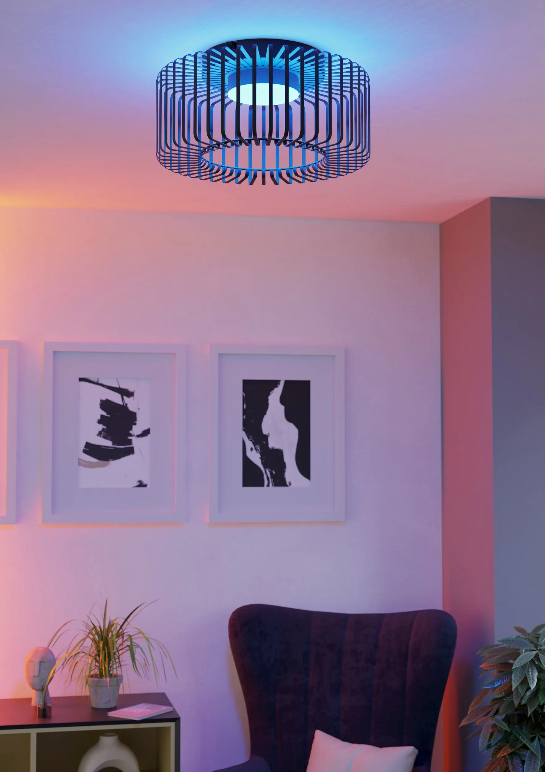 Eglo Connect LED Deckenleuchte Ginestrone-Z schwarz Ø 45 cm Eglo Connect LED Deckenleuchte Ginestrone-Z schwarz Ø 45 cm