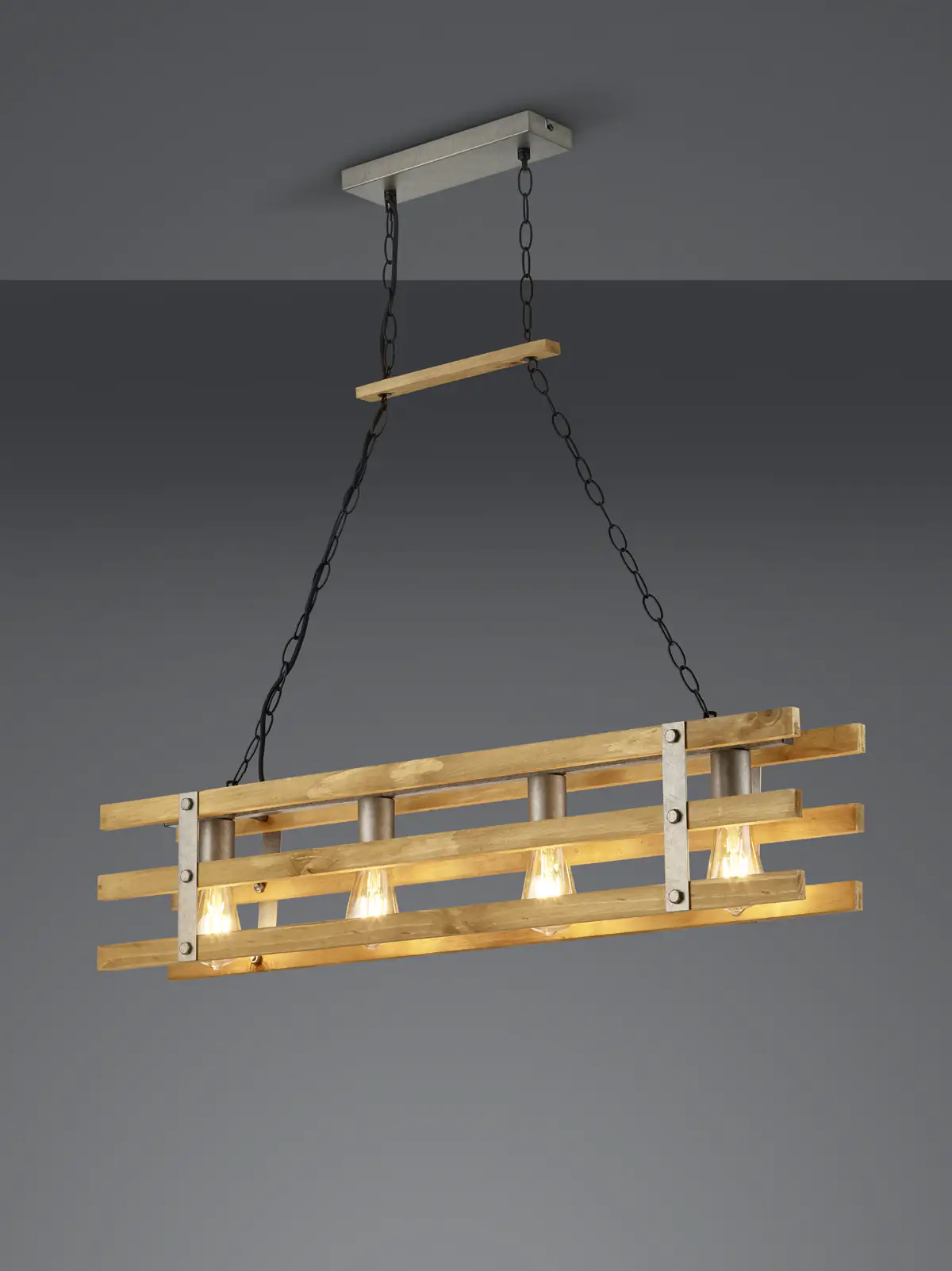 Trio Leuchten Pendelleuchte Khan nickel antik