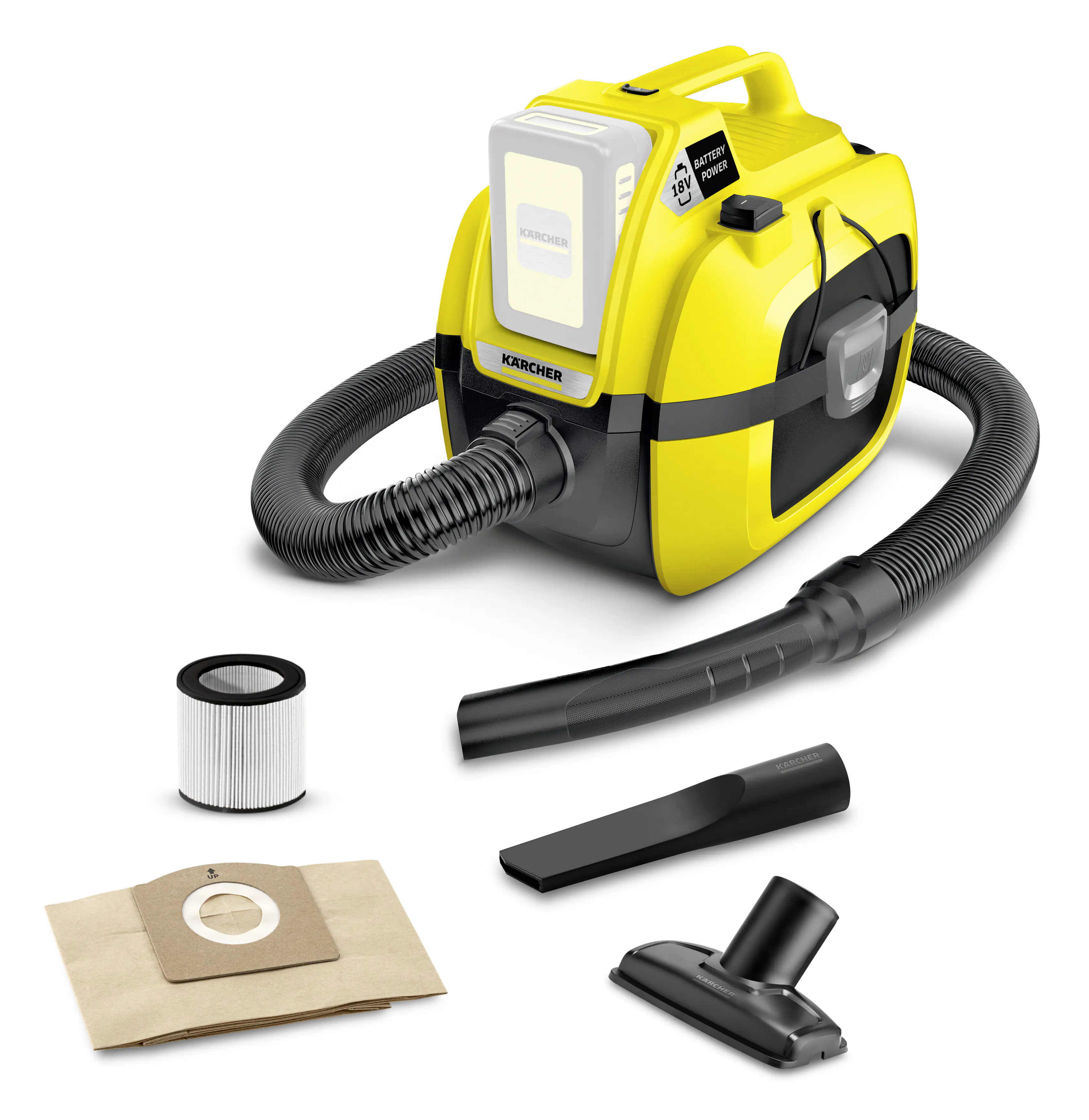 Kärcher Akku-Nass-/Trockensauger WD 1 Compact Battery 18 V kabellos Solo Kärcher Akku-Nass-/Trockensauger WD 1 Compact Battery 18 V kabellos Solo