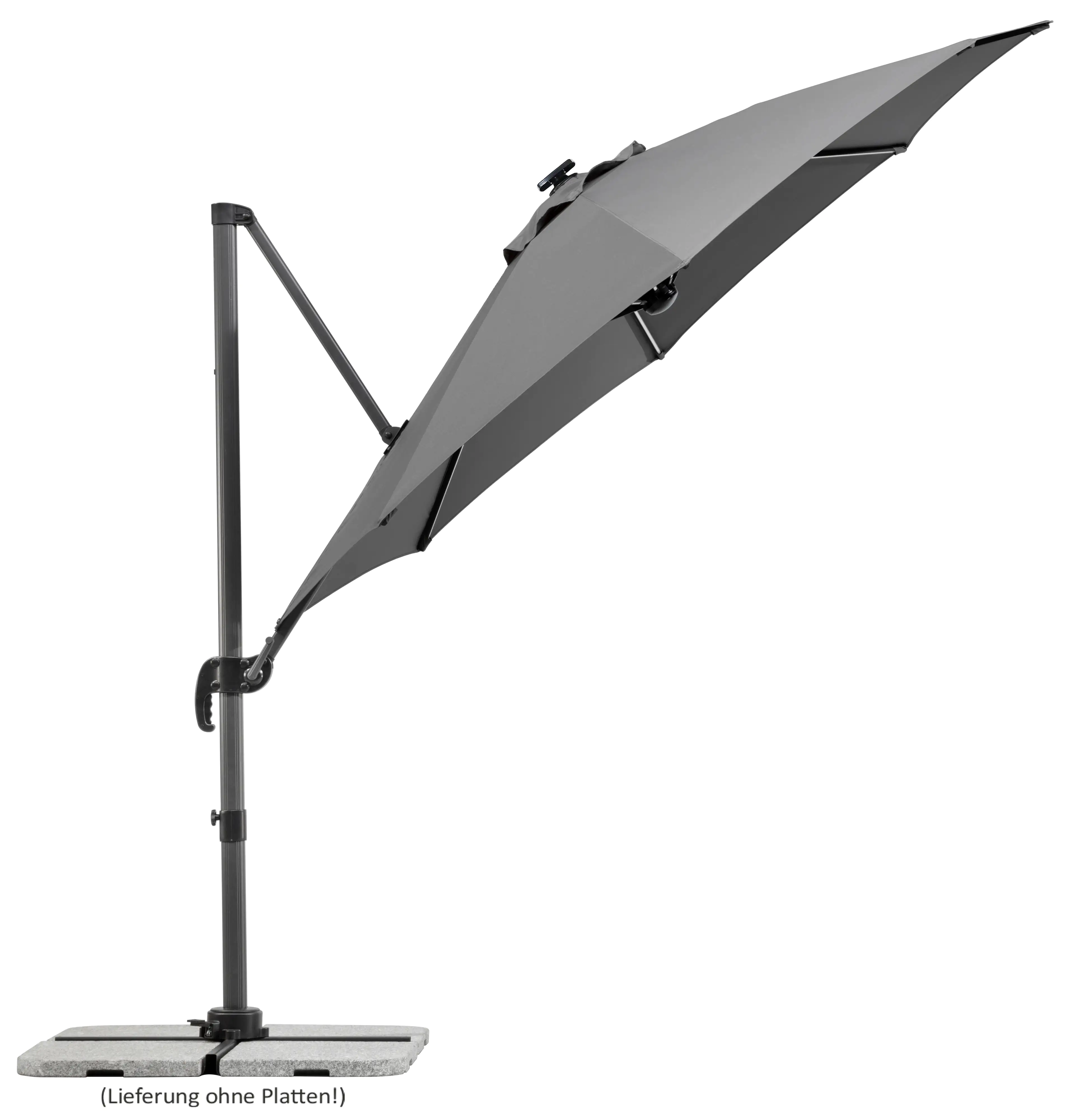Schneider Ampelschirm Rhodos Blacklight anthrazit Ø 300 cm Schneider Ampelschirm Rhodos Blacklight anthrazit Ø 300 cm