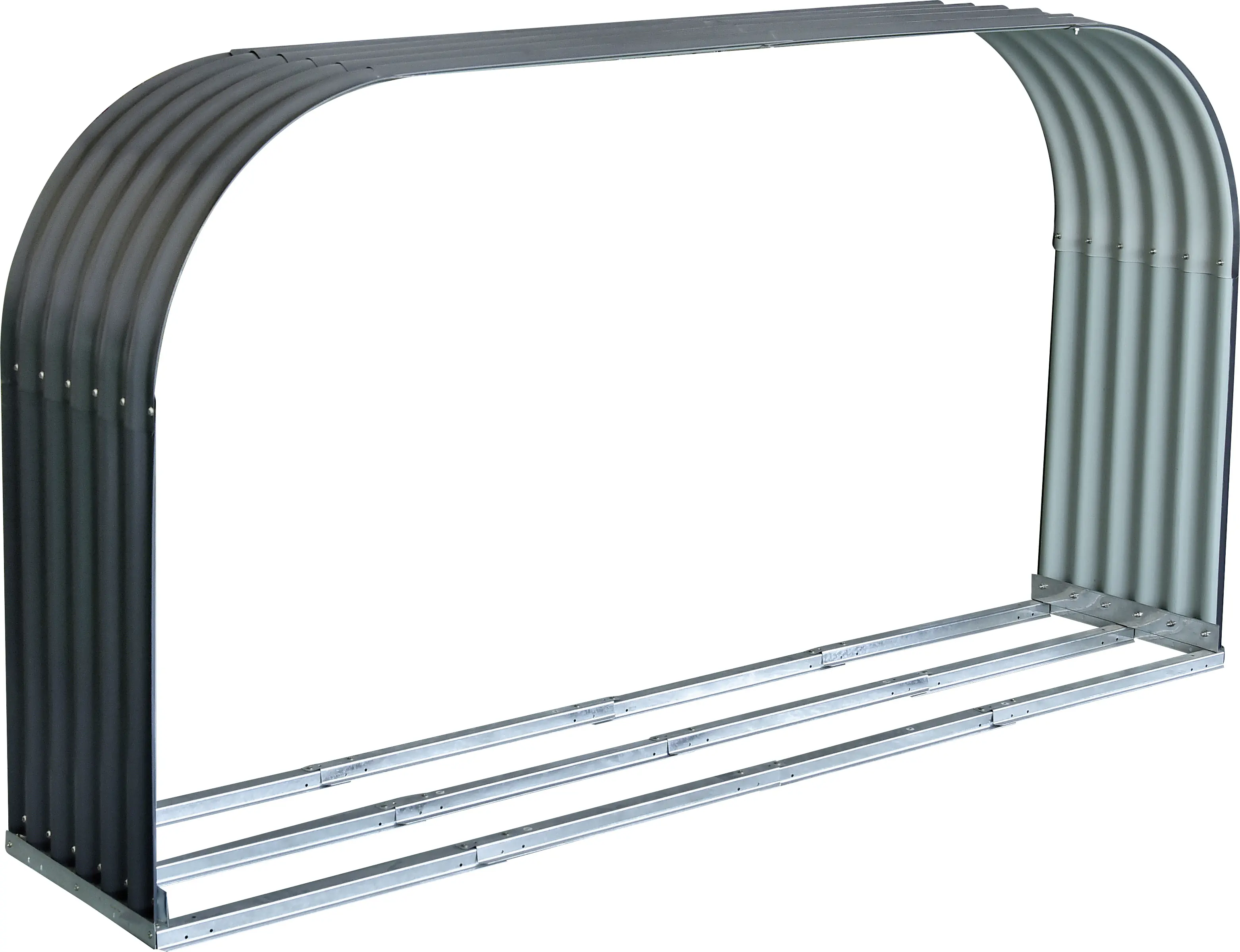 Florawolrd Kaminholzunterstand Flachbogen anthrazit 212 x 46 cm  Florawolrd Kaminholzunterstand Flachbogen anthrazit 212 x 46 cm